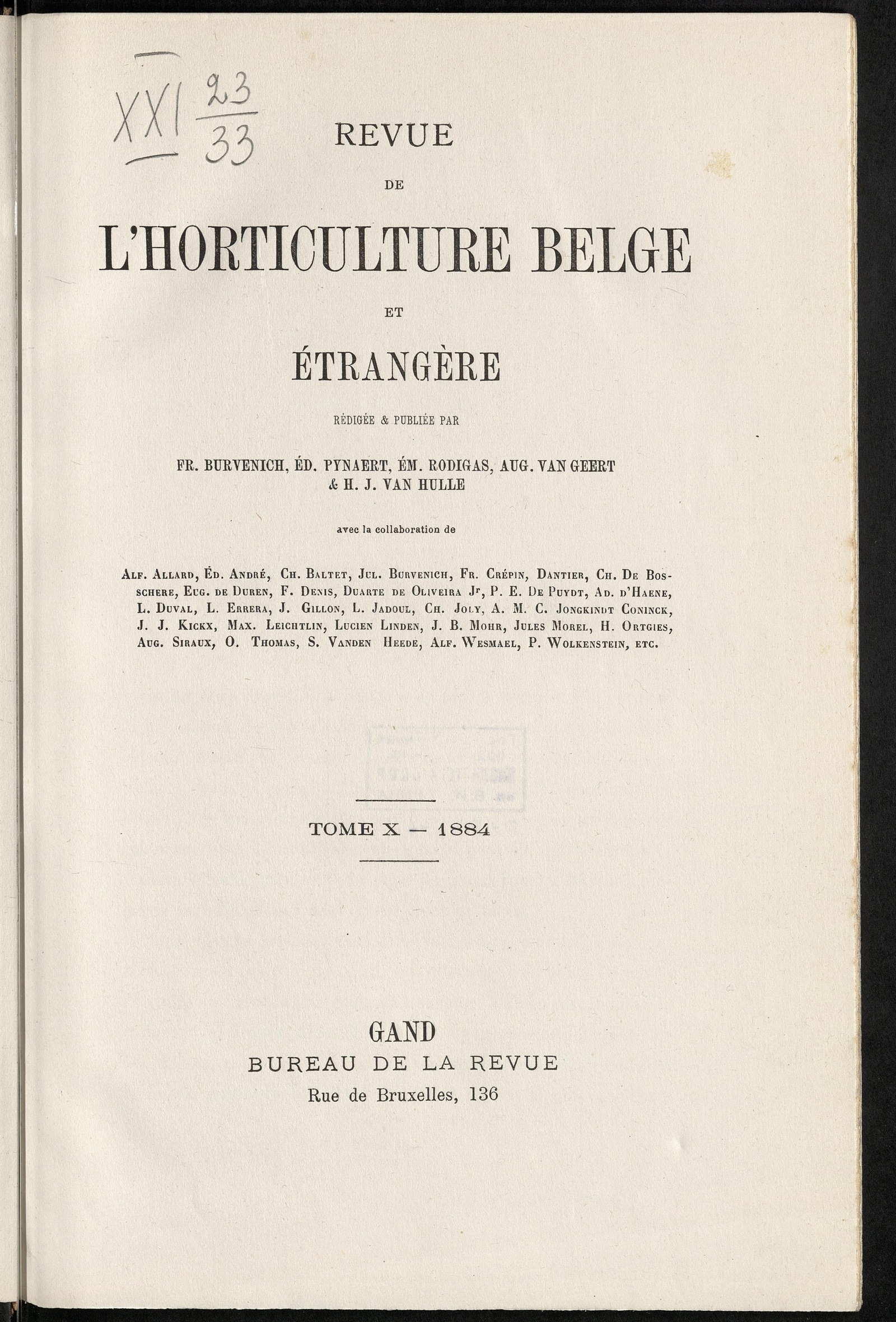 Изображение книги Revue de l'horticulture belge et étrangère. Т. 10