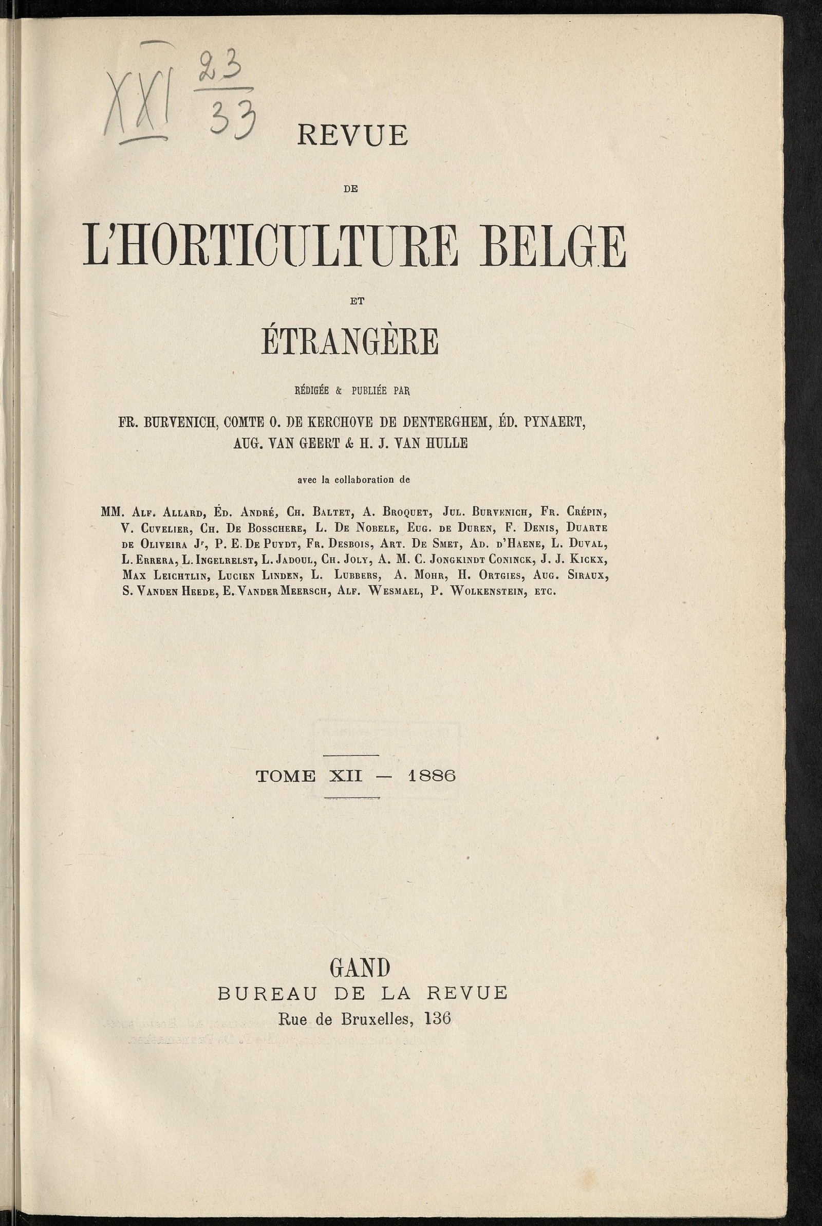 Изображение Revue de l'horticulture belge et étrangère. Т. 12