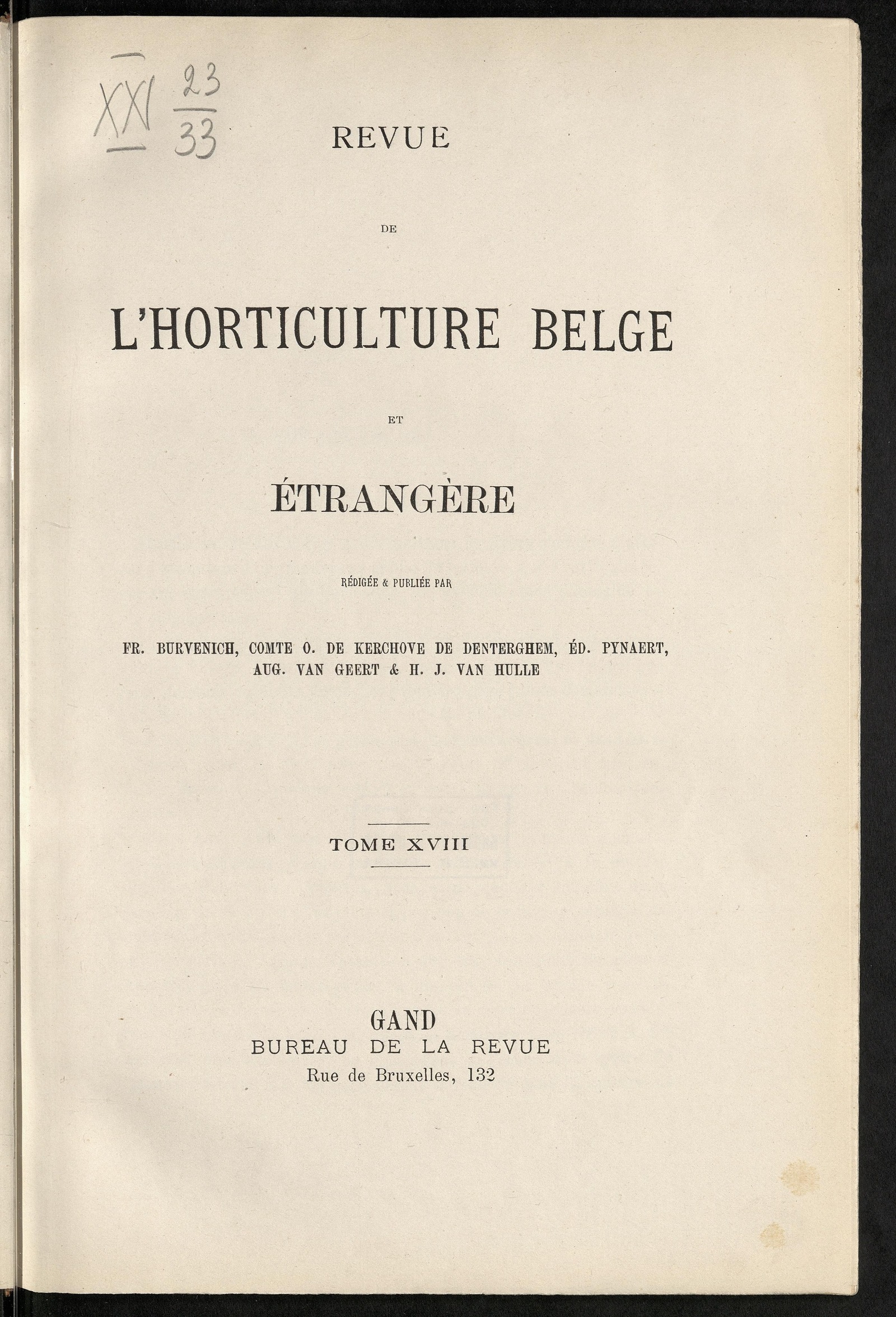Изображение книги Revue de l'horticulture belge et étrangère. Т. 18
