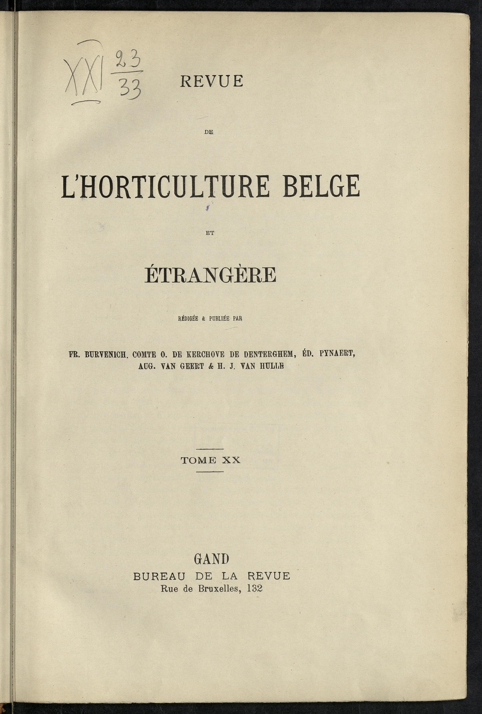 Изображение книги Revue de l'horticulture belge et étrangère. Т. 20