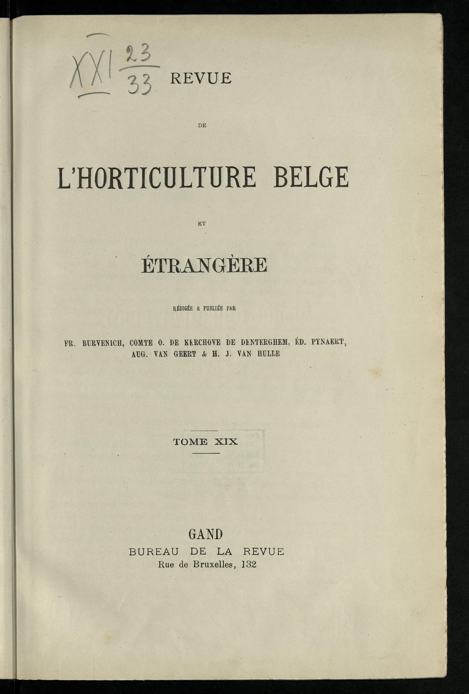 Изображение книги Revue de l'horticulture belge et étrangère. Т. 19