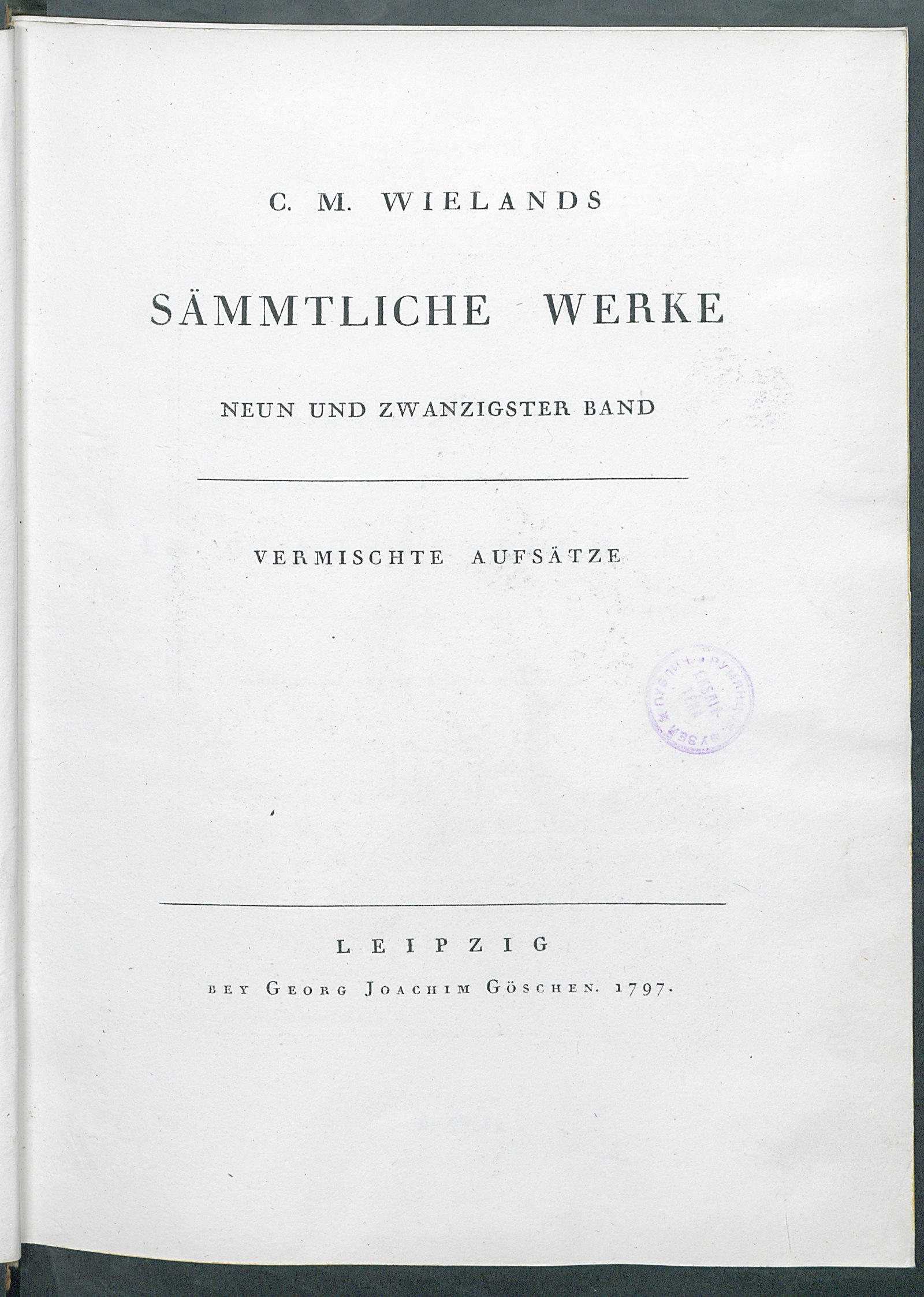 Изображение книги C. M. Wielands Sämmtliche Werke. Bd. 29. Vermischte Aufsätze