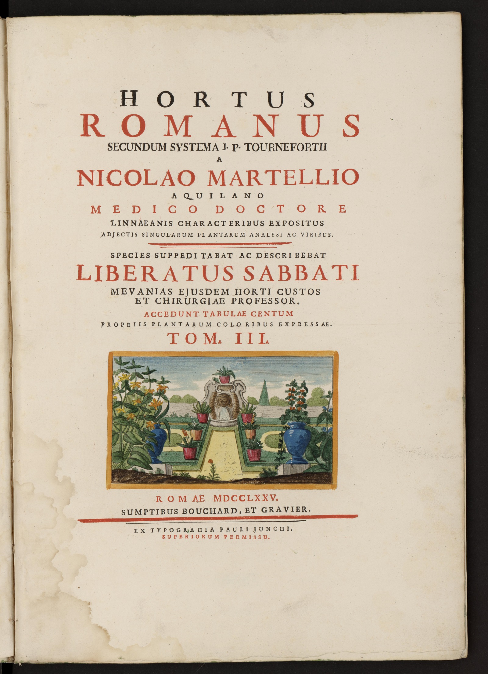 Изображение книги Hortus Romanus...T. 3