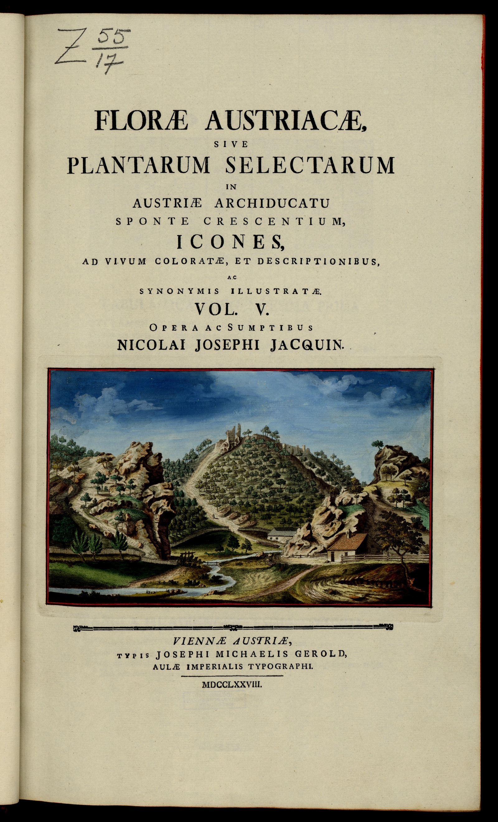 Изображение Florae austriacae, sive Plantarum selectarum in Austriae...V. 5