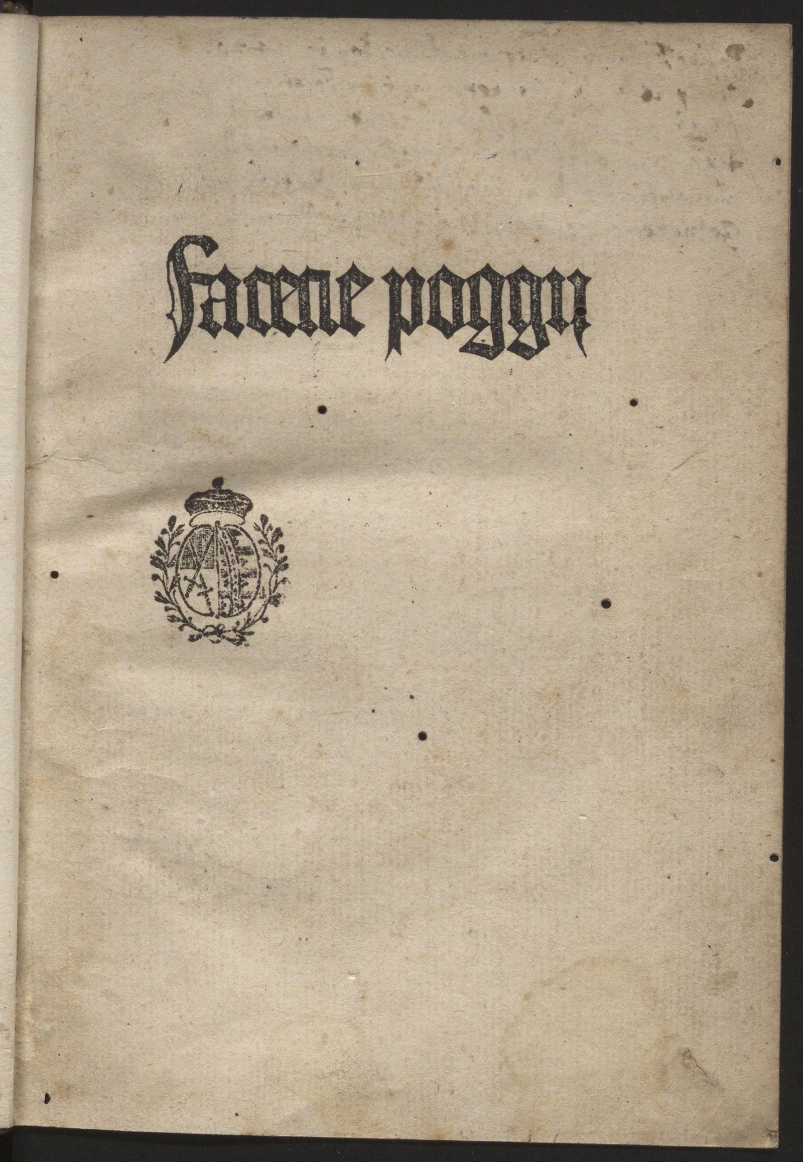 Изображение книги Facetiae