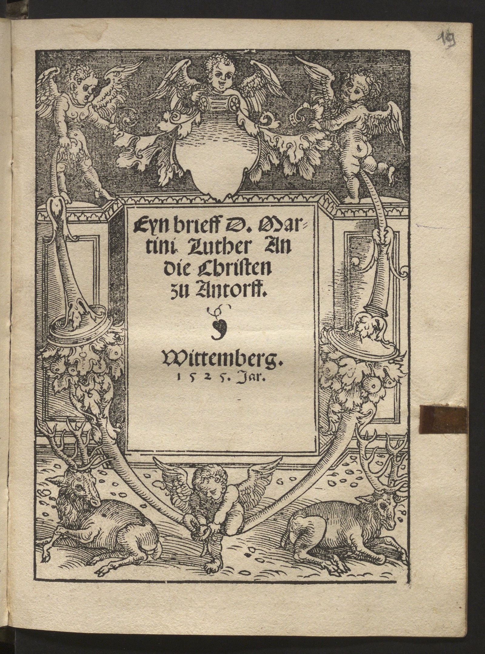 Изображение книги Eyn brieff D. Martini Luther An die Christen zu Antorff