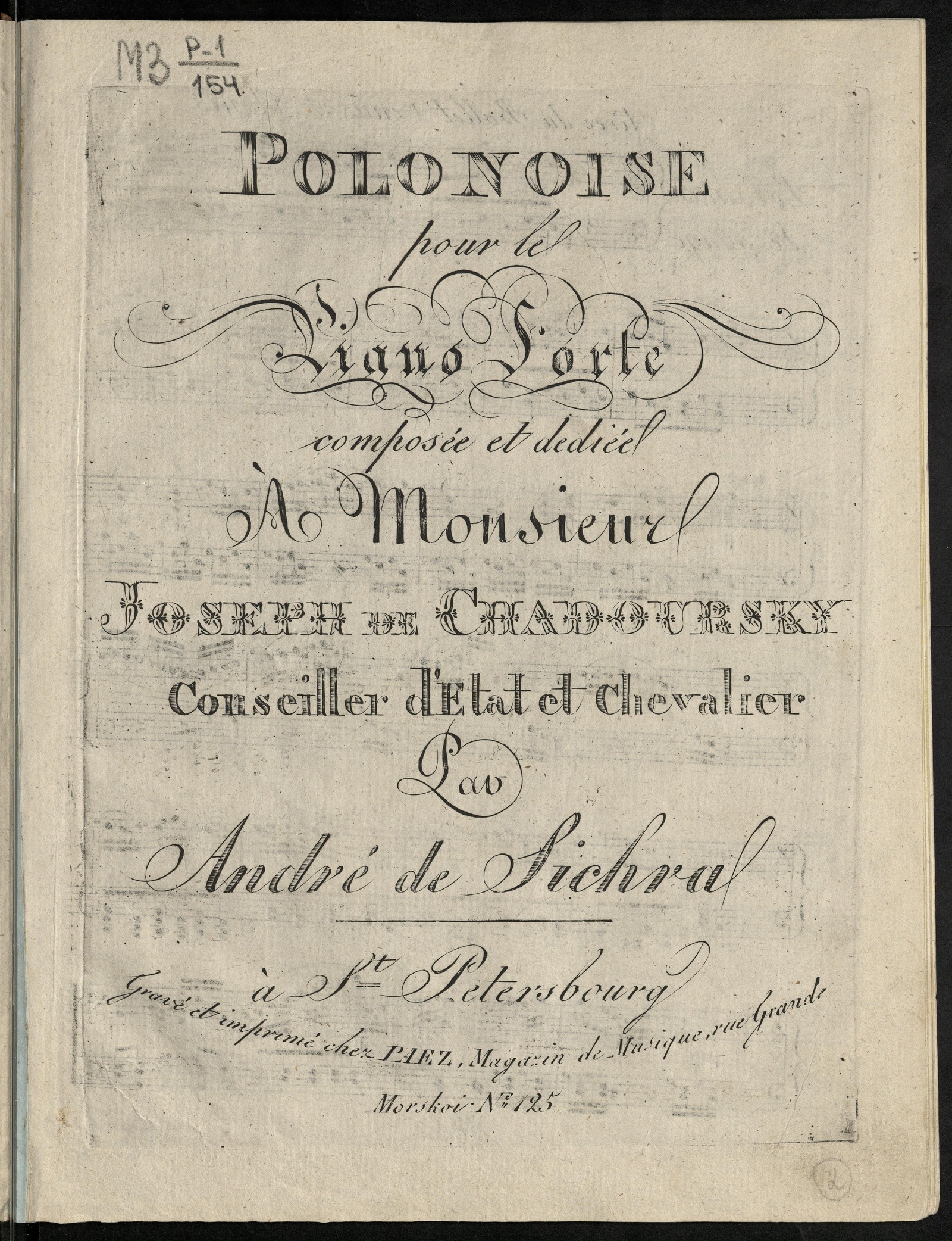 Изображение Polonaise: "Le songe", tirée du ballet "Venus et Adonis": pour le piano-forte