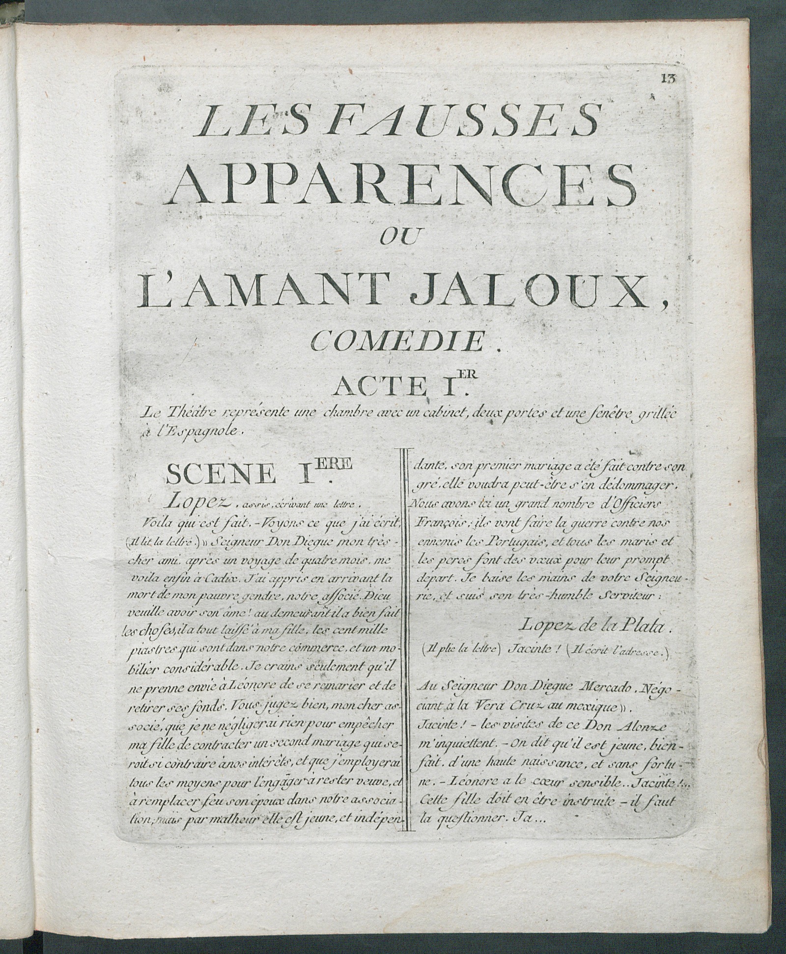 Изображение L’amant jaloux: Comédie en trois actes: oeuv. XV