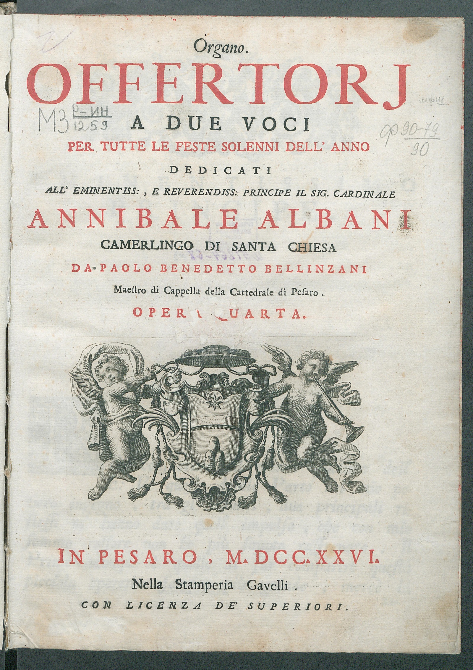 Изображение Offertorj: a due voci: per tutte le festo solenni dell'anno: opera quarta