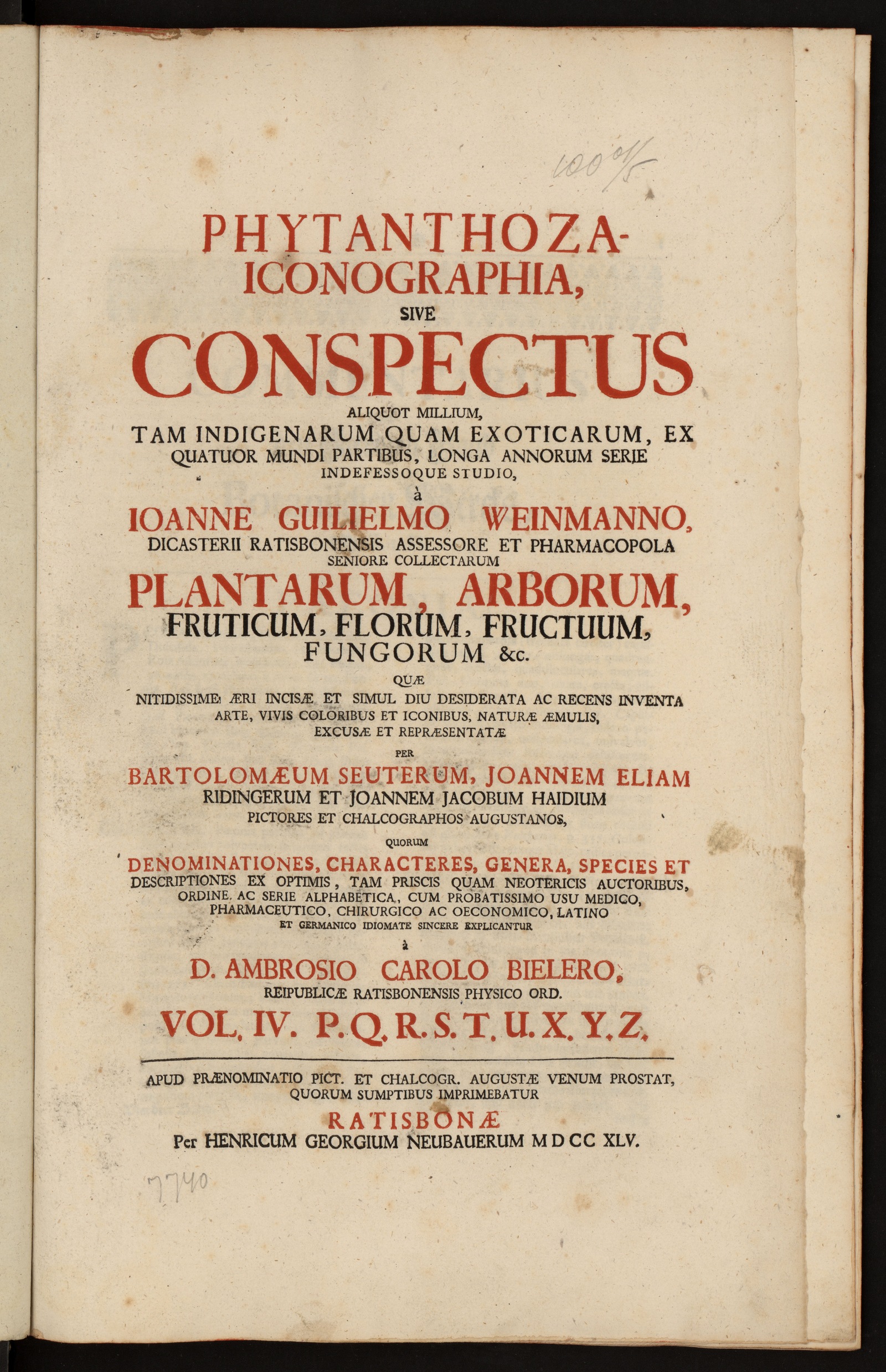 Изображение книги Phytanthoza iconographia, sive Conspectus aliquot millium, tam Indigenarum quam Exoticarum, ex quatuor mundi partibus