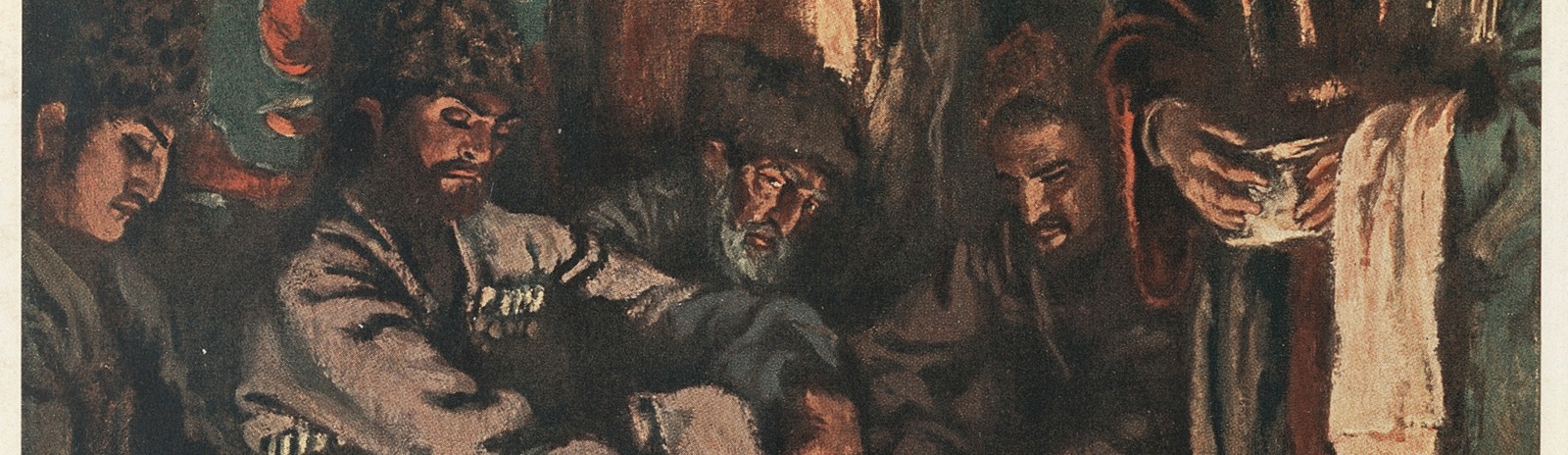 Фоновое изображение «Хаджи-Мурат» Л. Н. Толстого с иллюстрациями Е. Е. Лансере