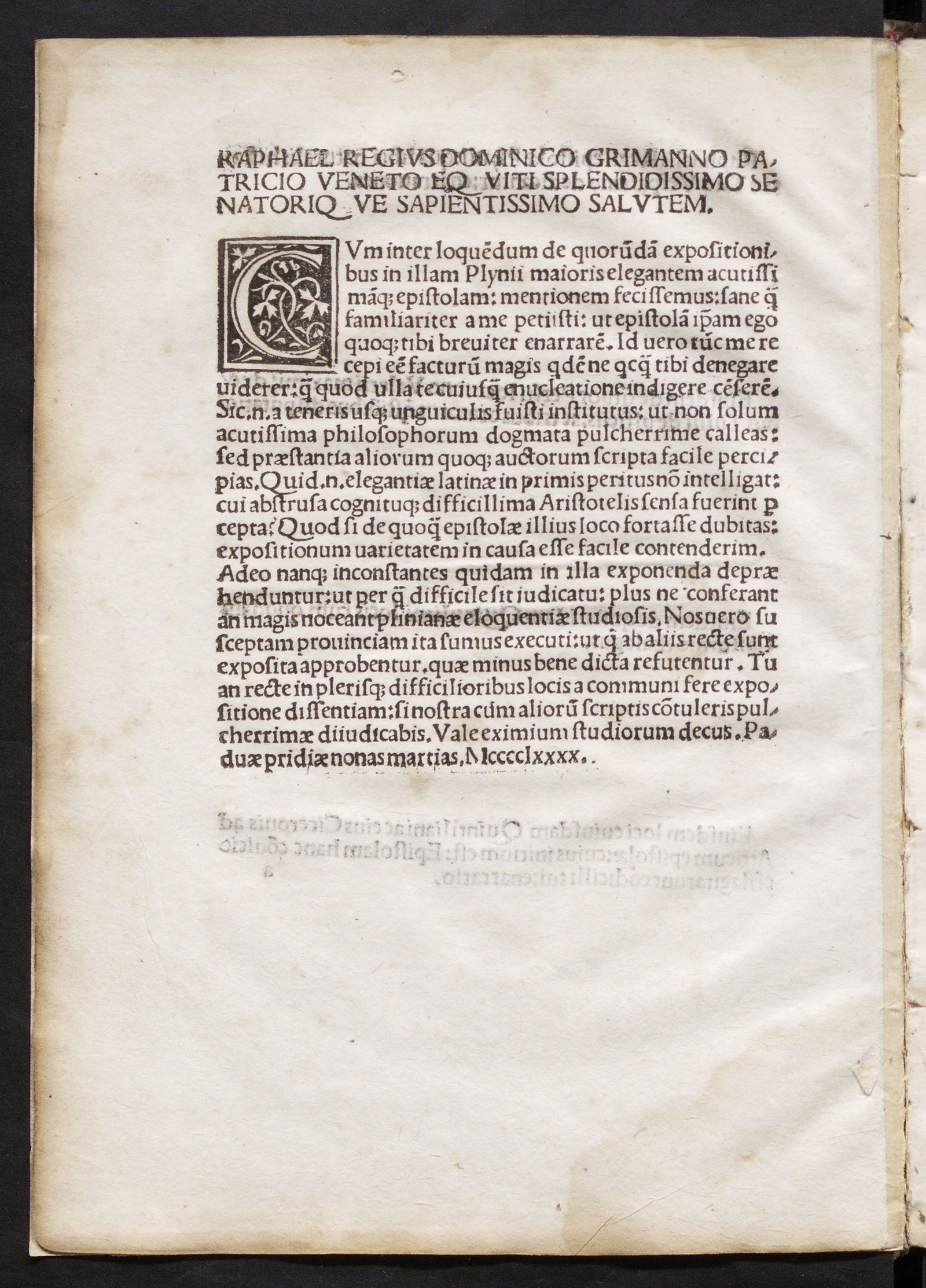 Изображение книги Enarrationes in Plinii Maioris epistolam ad Titum Vespasianum