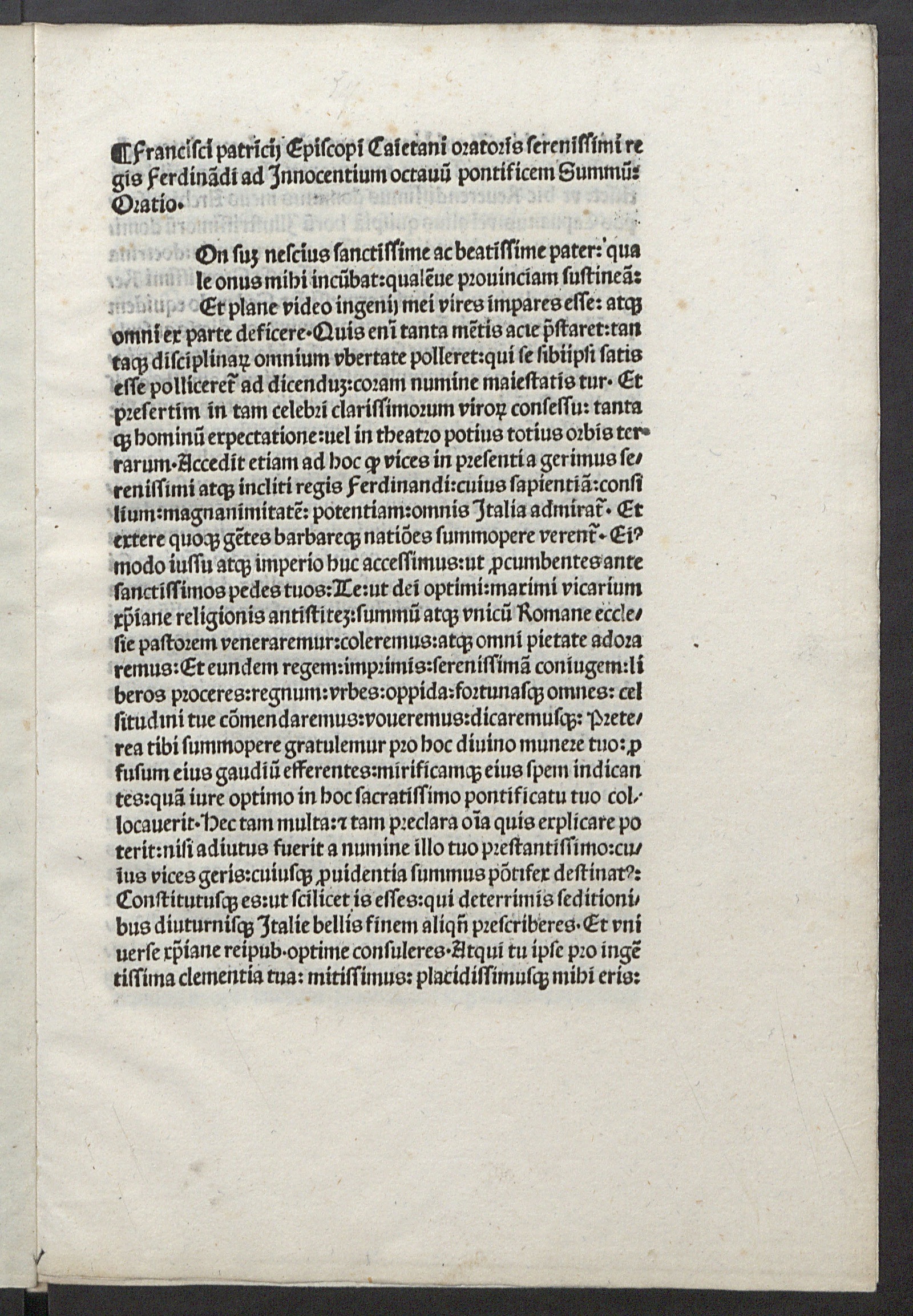 Изображение книги Oratio ad Innocentium VIII