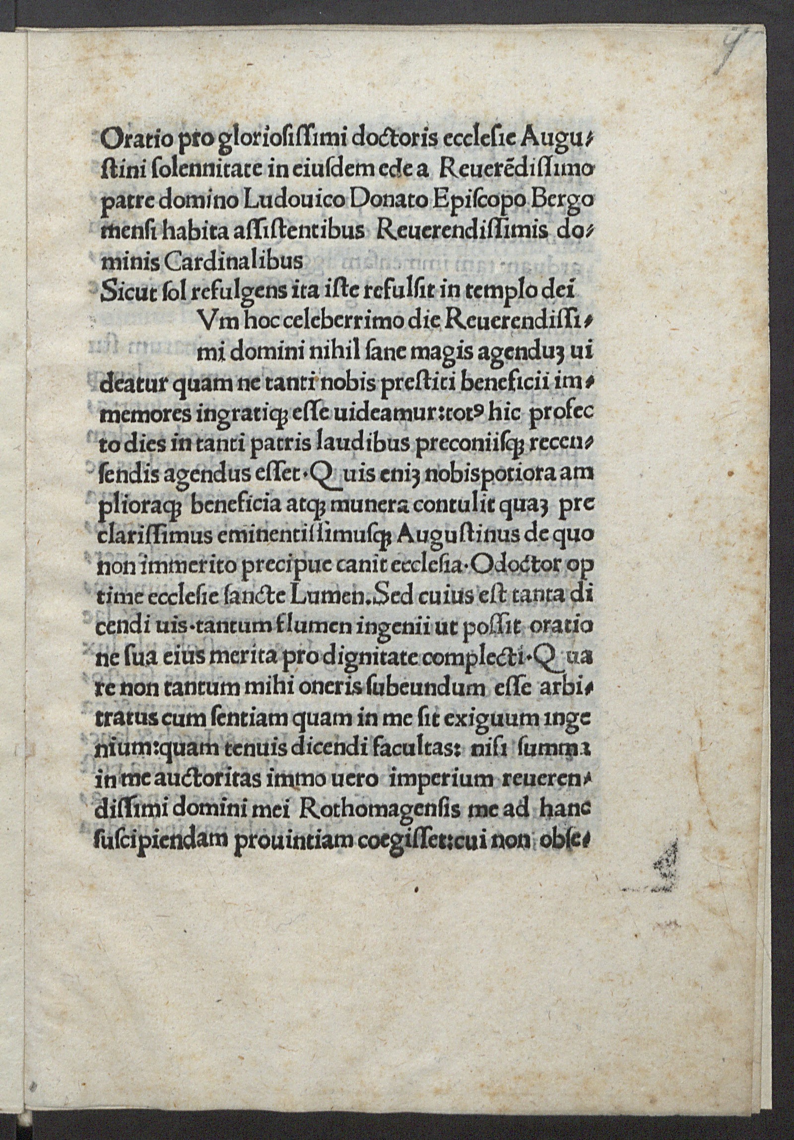 Изображение книги Oratio pro S. Augustini solemnitate habita