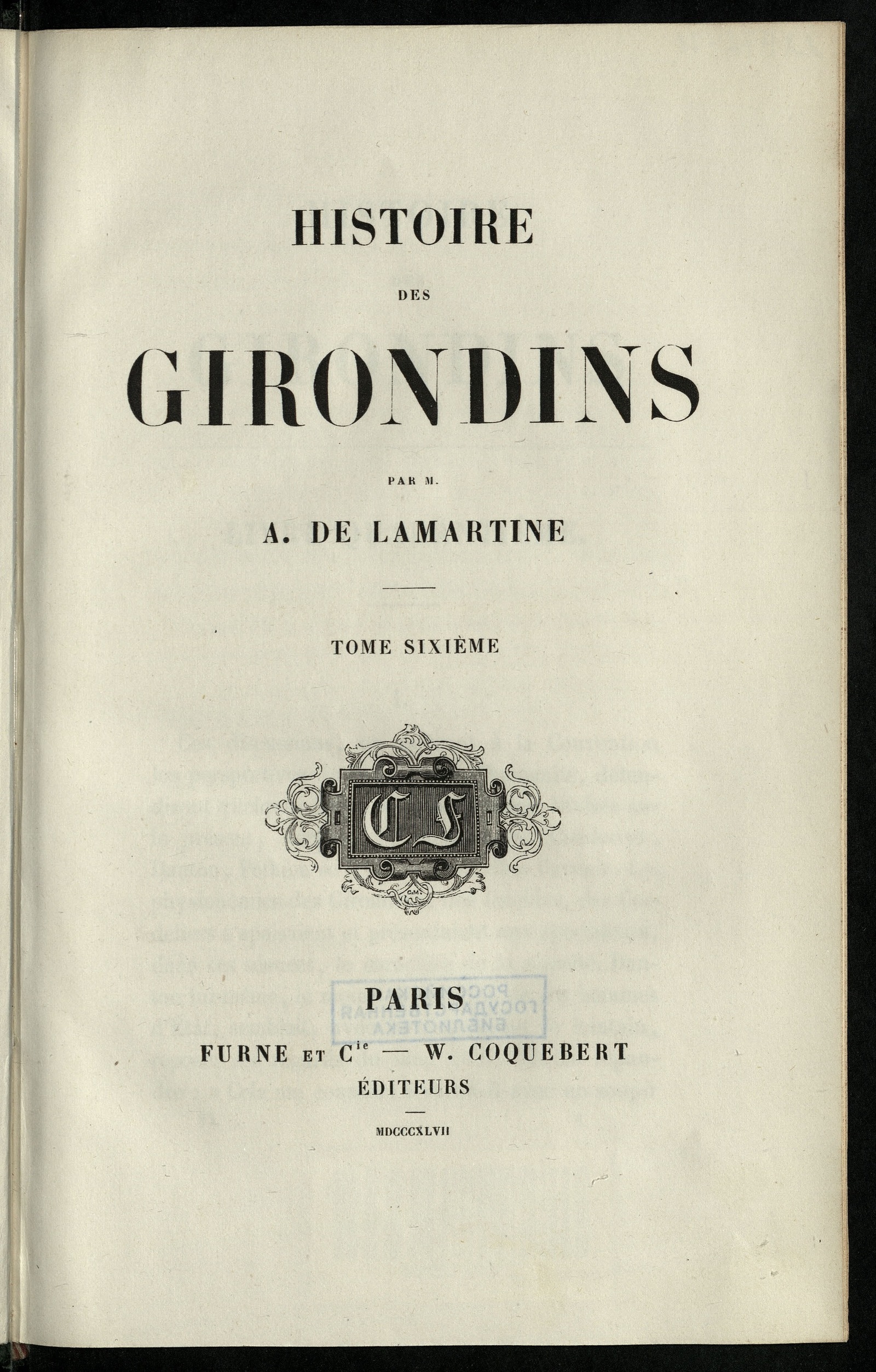 Изображение книги Histoire des Girondins. T. 6