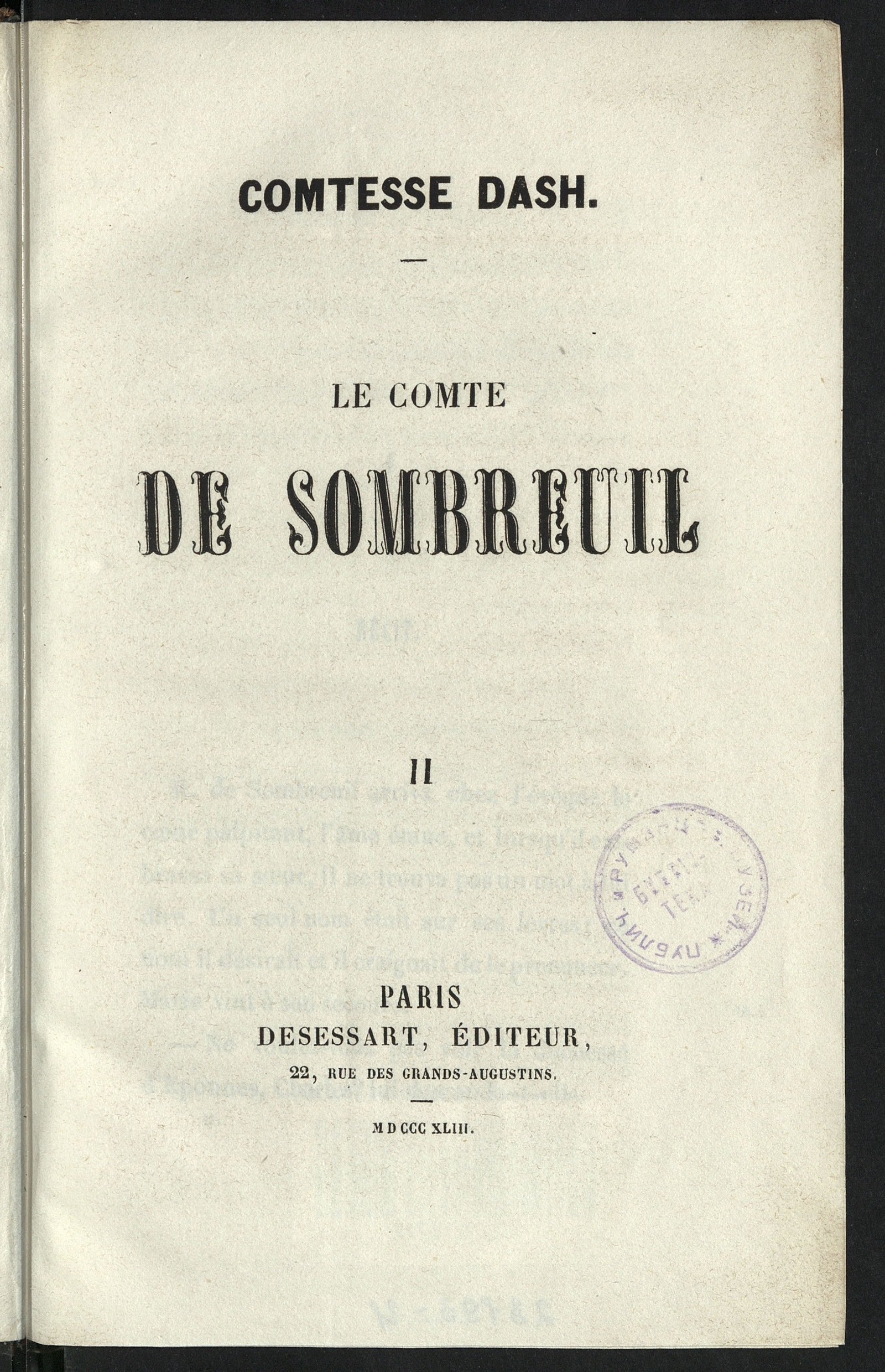Изображение книги Œuvres de Madame la comtesse Dash. 12