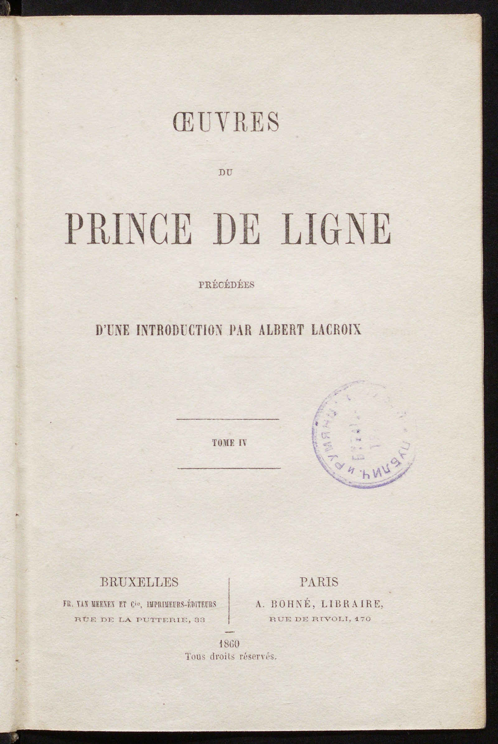 Изображение Œuvres du Prince de Ligne. T. 4