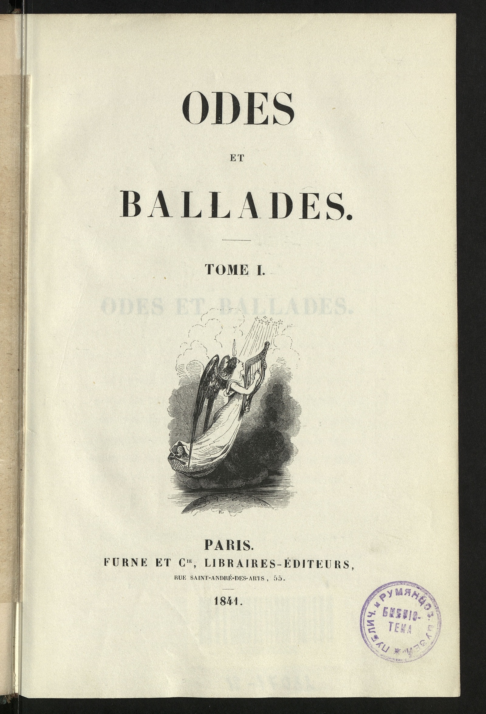 Изображение книги Œuvres de Victor Hugo. T. 1. Odes et ballades. T. 1