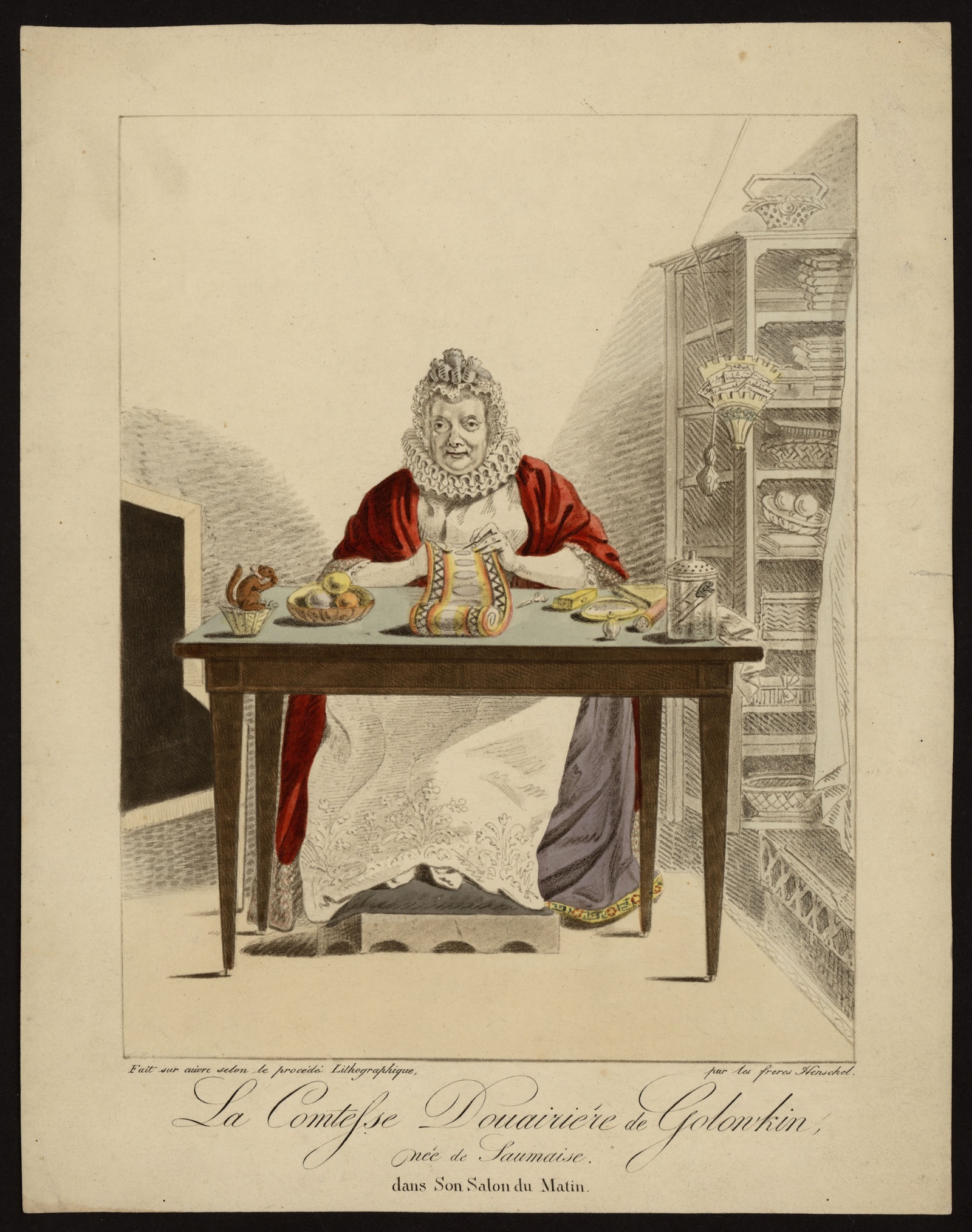 Изображение книги La comtesse douairière de Golowkin, née de Saumaise dans son salon du matin