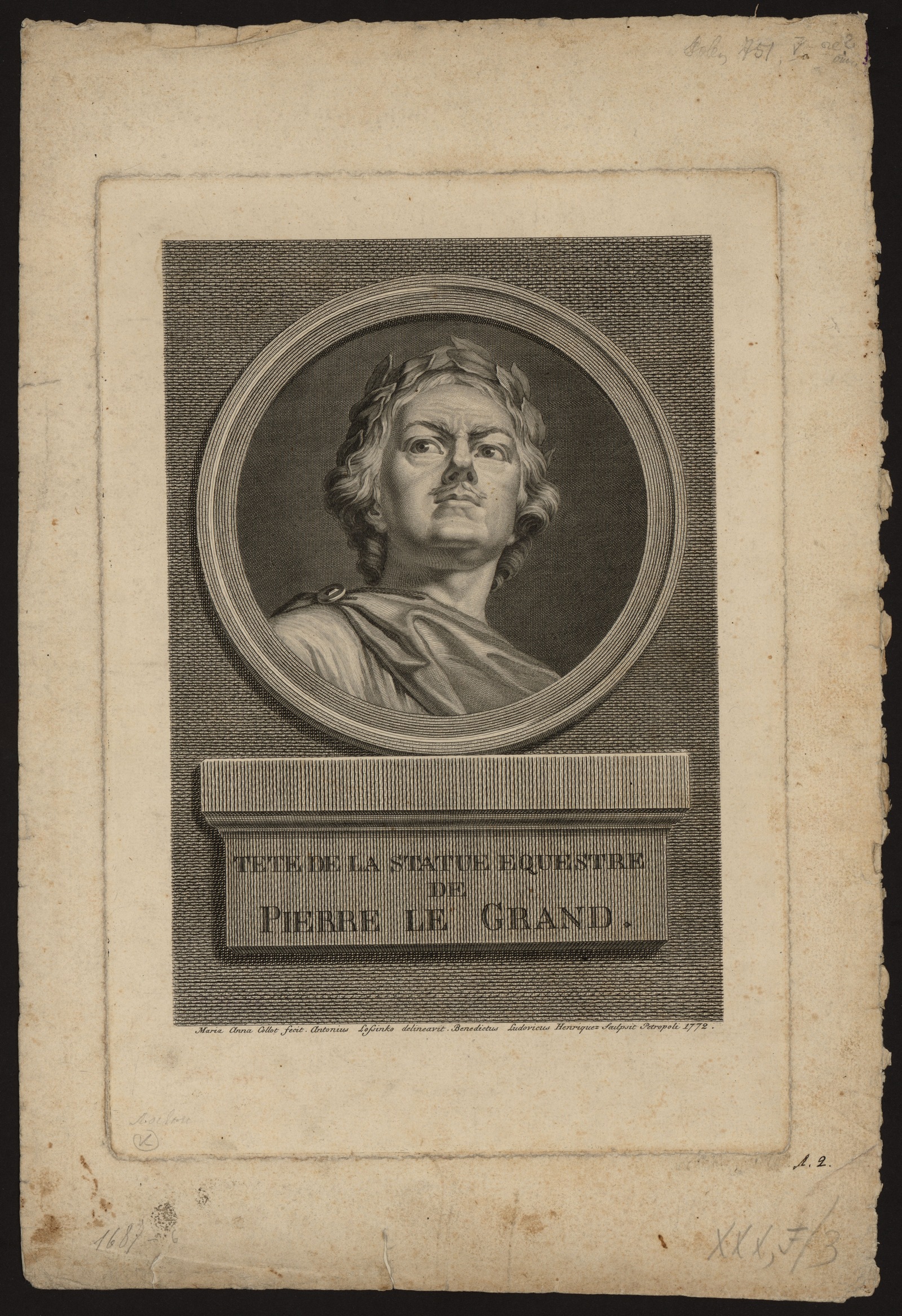Изображение книги Tete de la statue equestre de Pierre le Grand