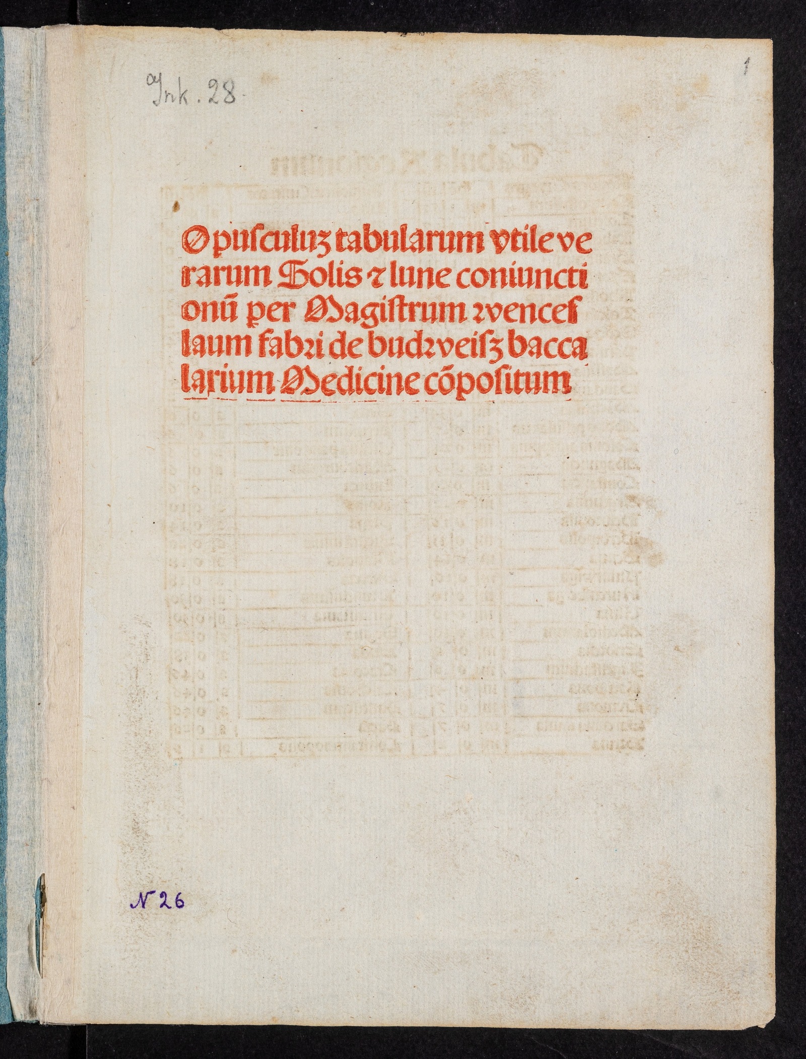 Изображение книги Tabulae solis et lunae coniunctionum