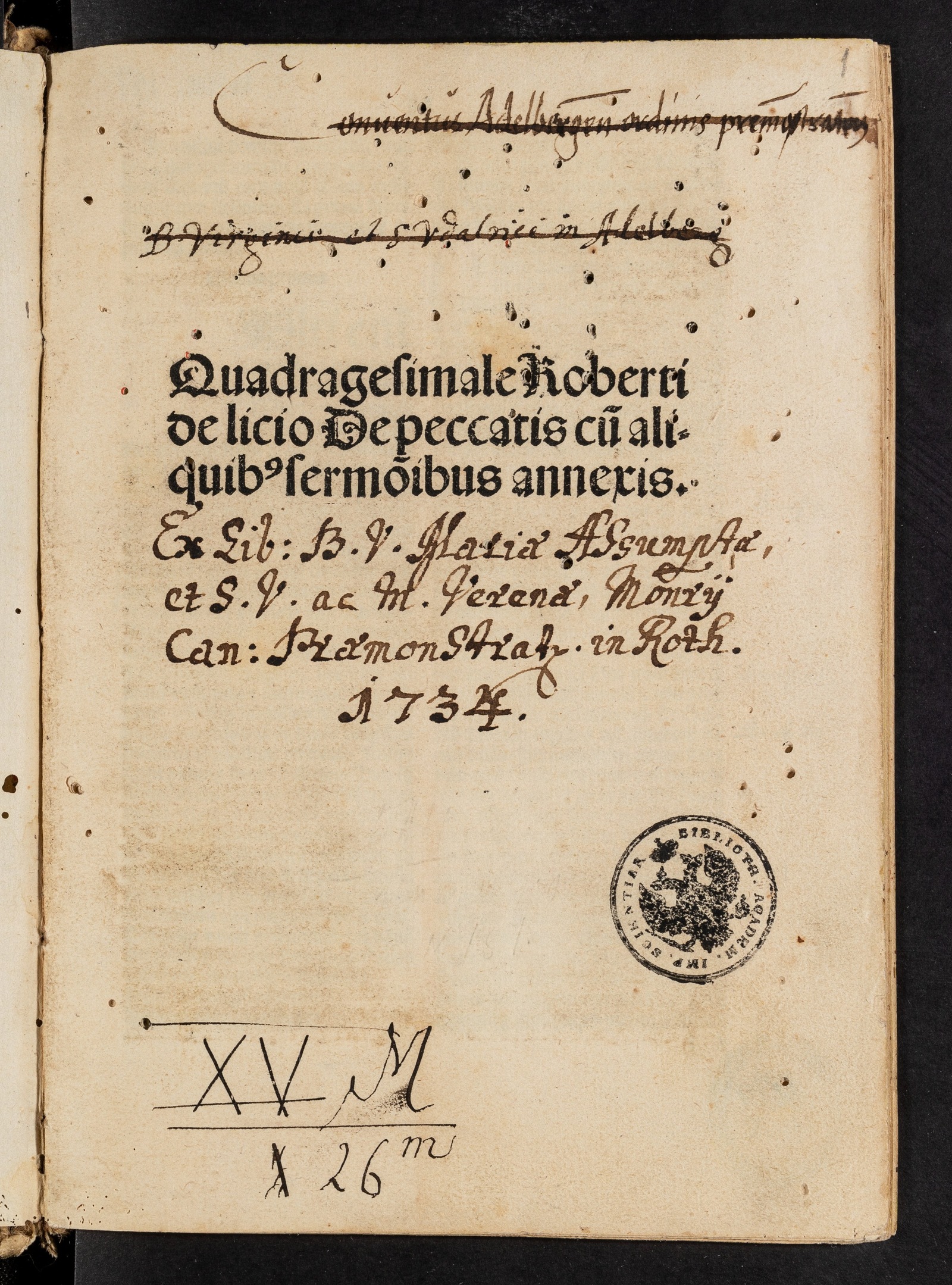 Изображение Sermones quadragesimales de peccatis etc