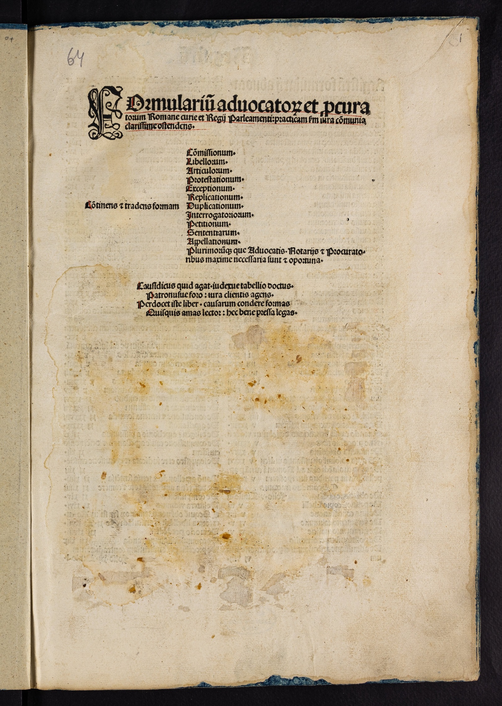 Изображение книги Formularium procuratorum et advocatorum Curiae Romanae