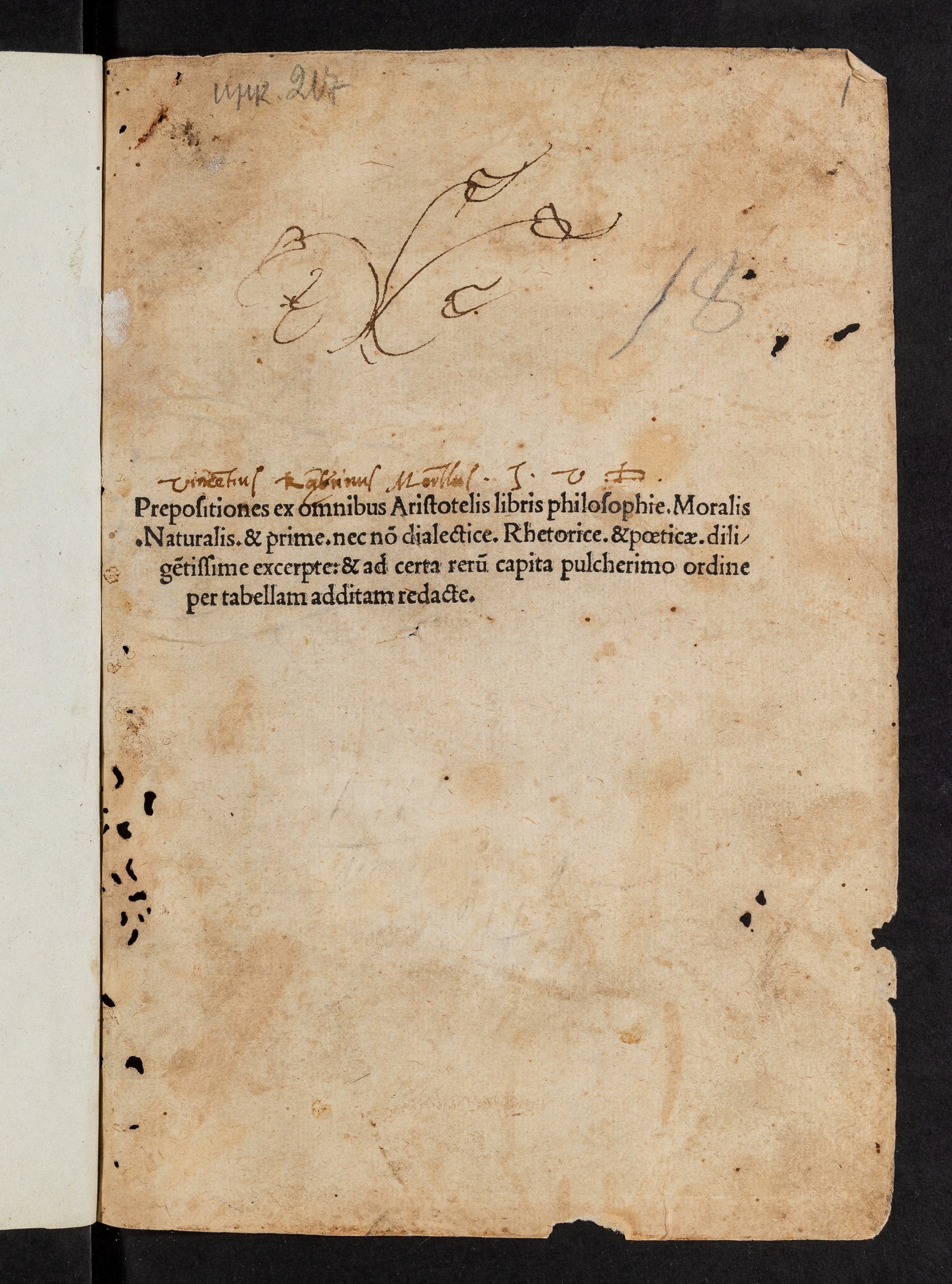 Изображение Propositiones ex omnibus Aristotelis libris excerptae