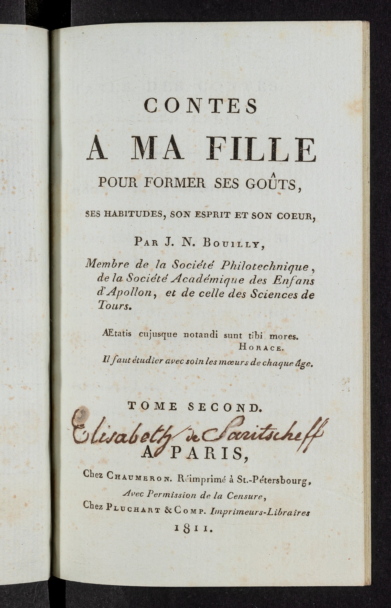 Изображение Contes a ma fille pour former ses goûts... T. 2
