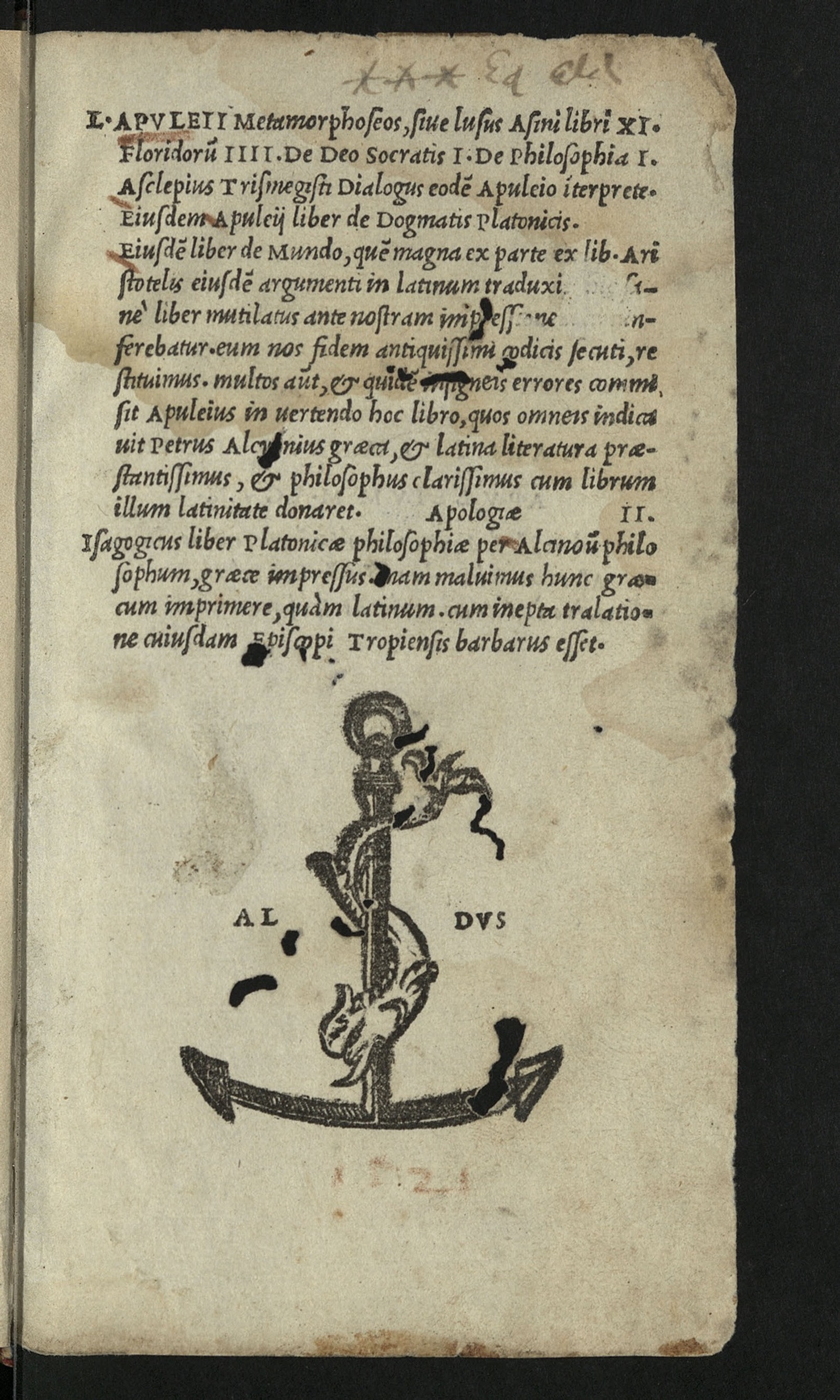 Изображение книги Metamorphoseos, sive lusus Asini libri XI.] L. Apuleii Metamorphoseos, sive lusus Asini libri XI. Floridoru
