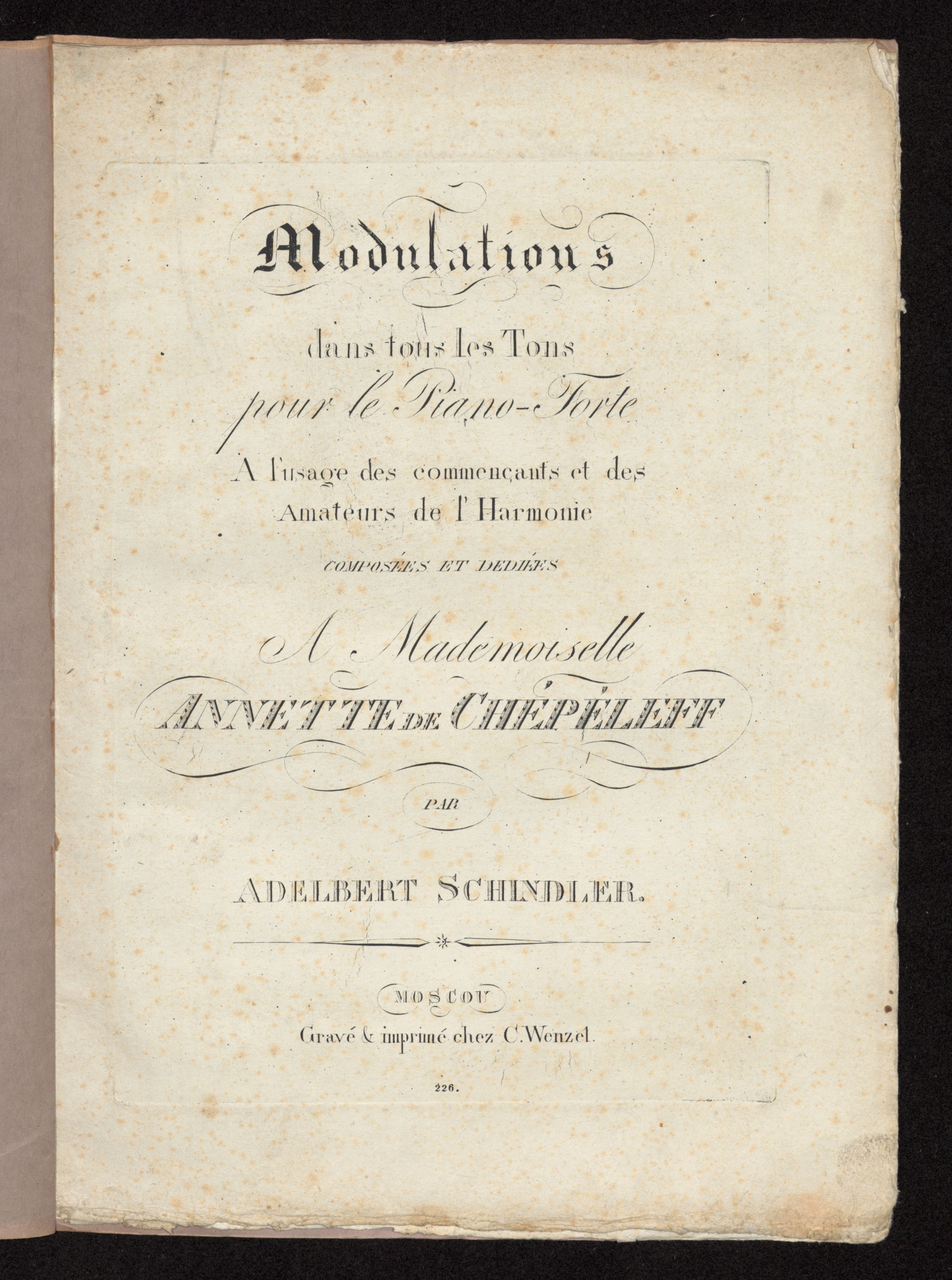 Изображение книги Modulations dans tous les tons : pour le piano-forte : a l'usage des commencants et des amateurs de l'harmonie