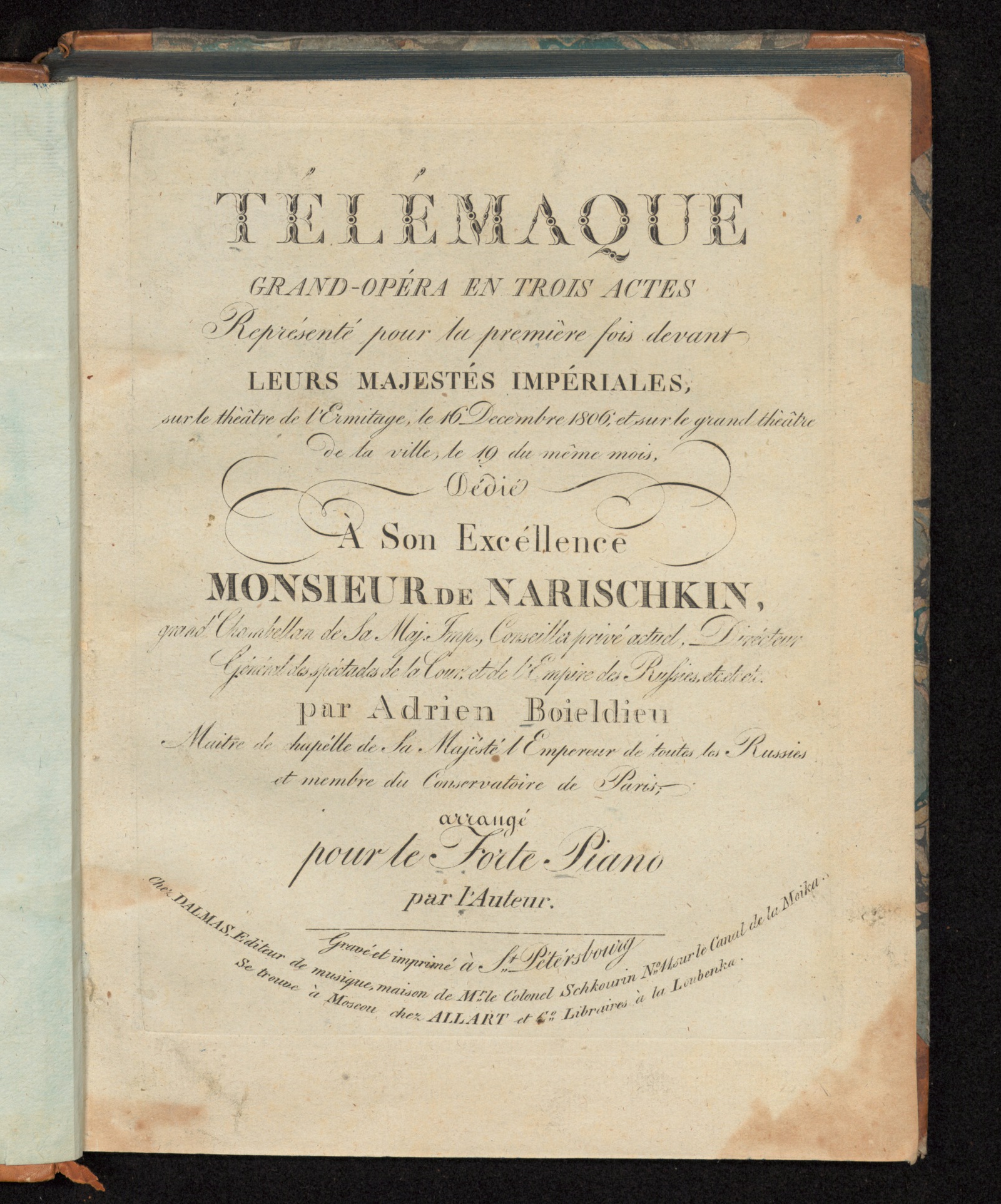 Изображение книги Télémaque : grand-opéra en trois actes