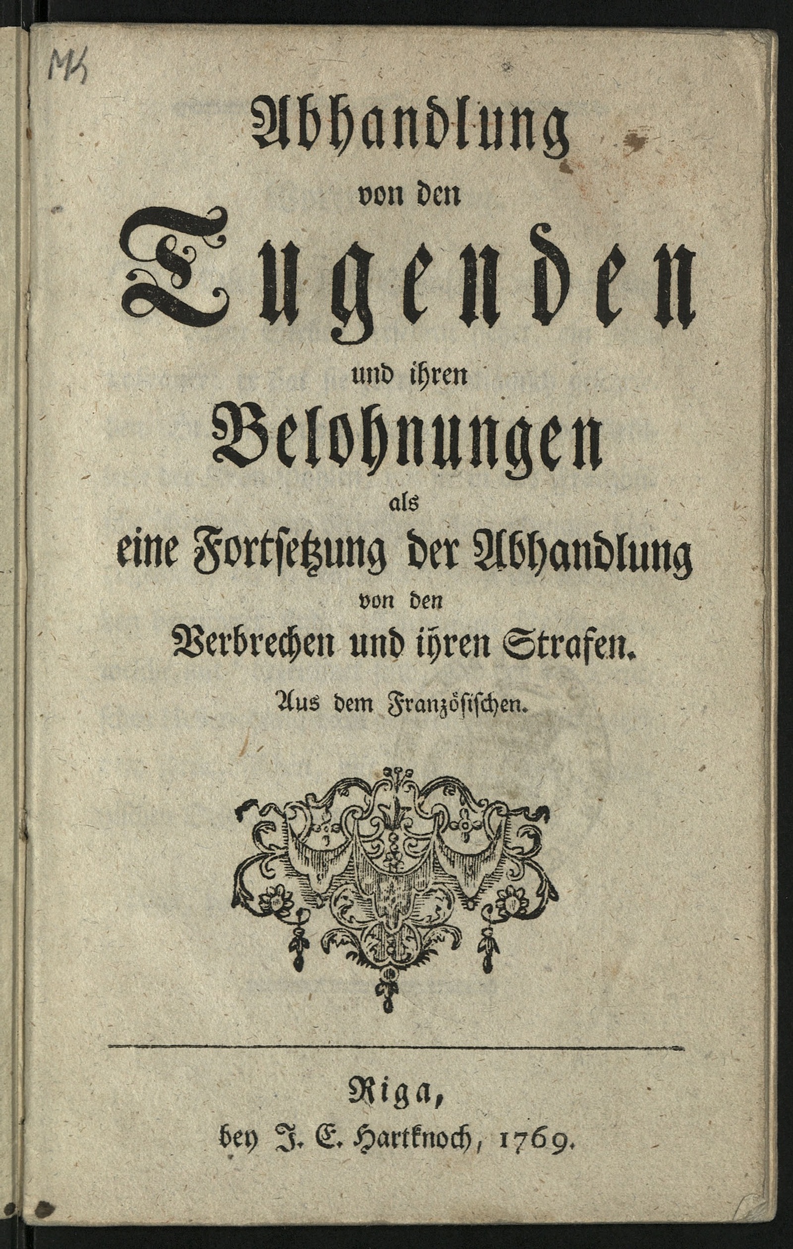 Изображение книги Abhandlung von den Tugenden und ihren Belohnungen