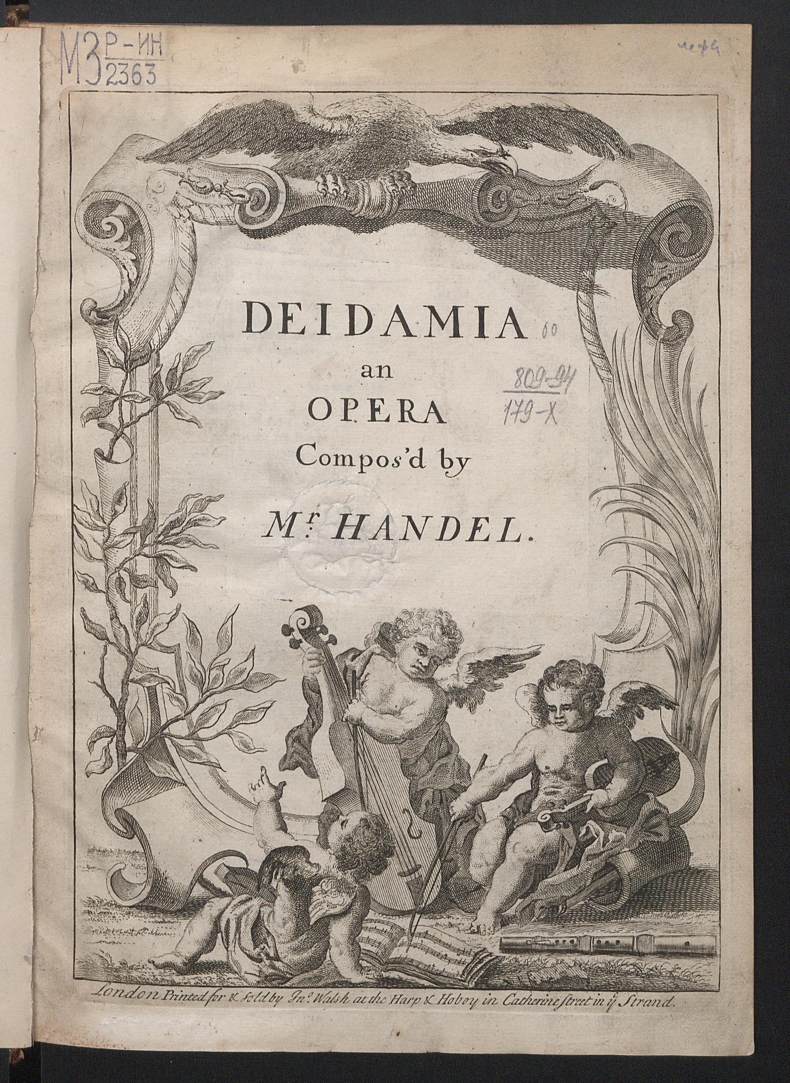 Изображение книги Deidamia : an opera