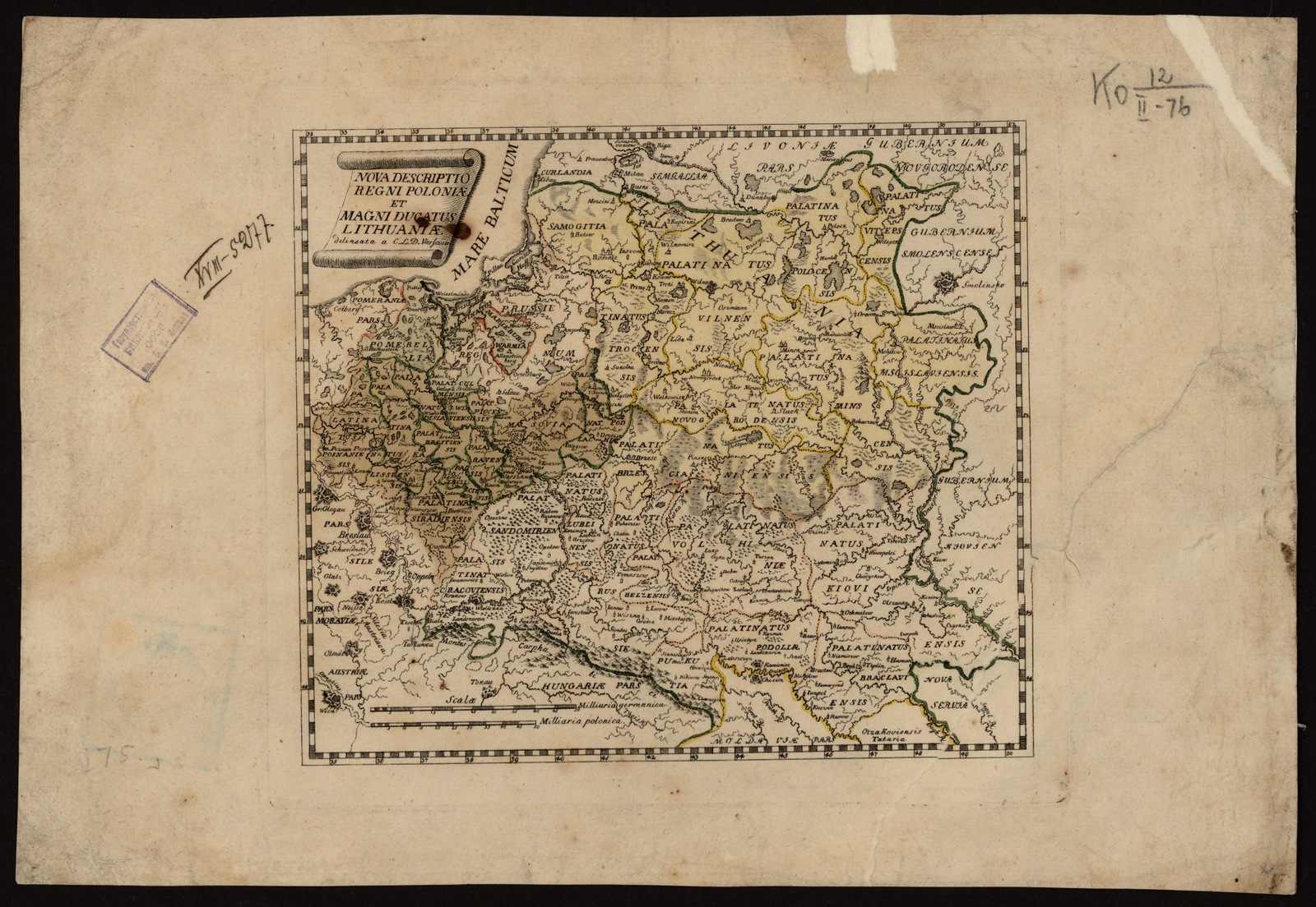 Изображение книги Польша. Nova Descriptio Regni Poloniae et Magni Ducatus Lithuania