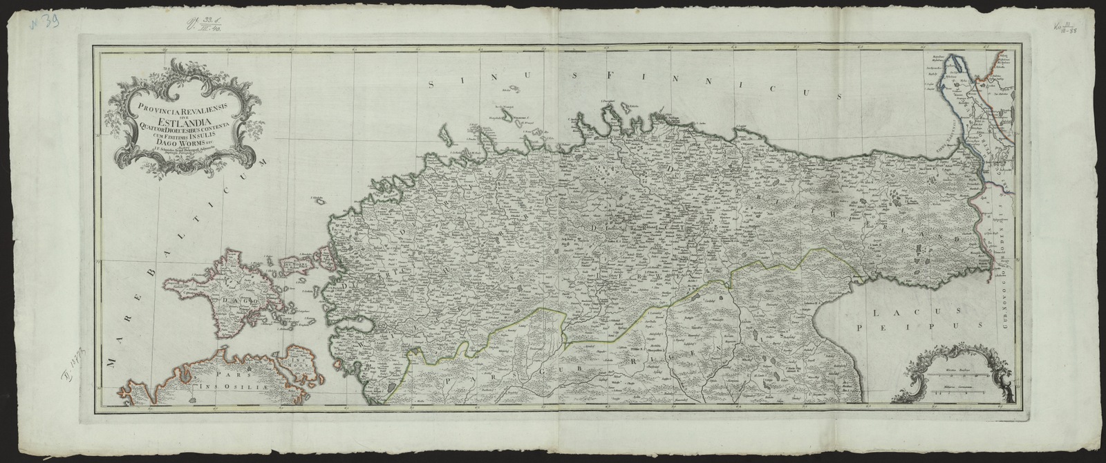 Изображение книги Provincia Revaliensis sive Estlandia Quatuor Dioecesibus contenta cum Finitimis Insulis Dago Worms etc.