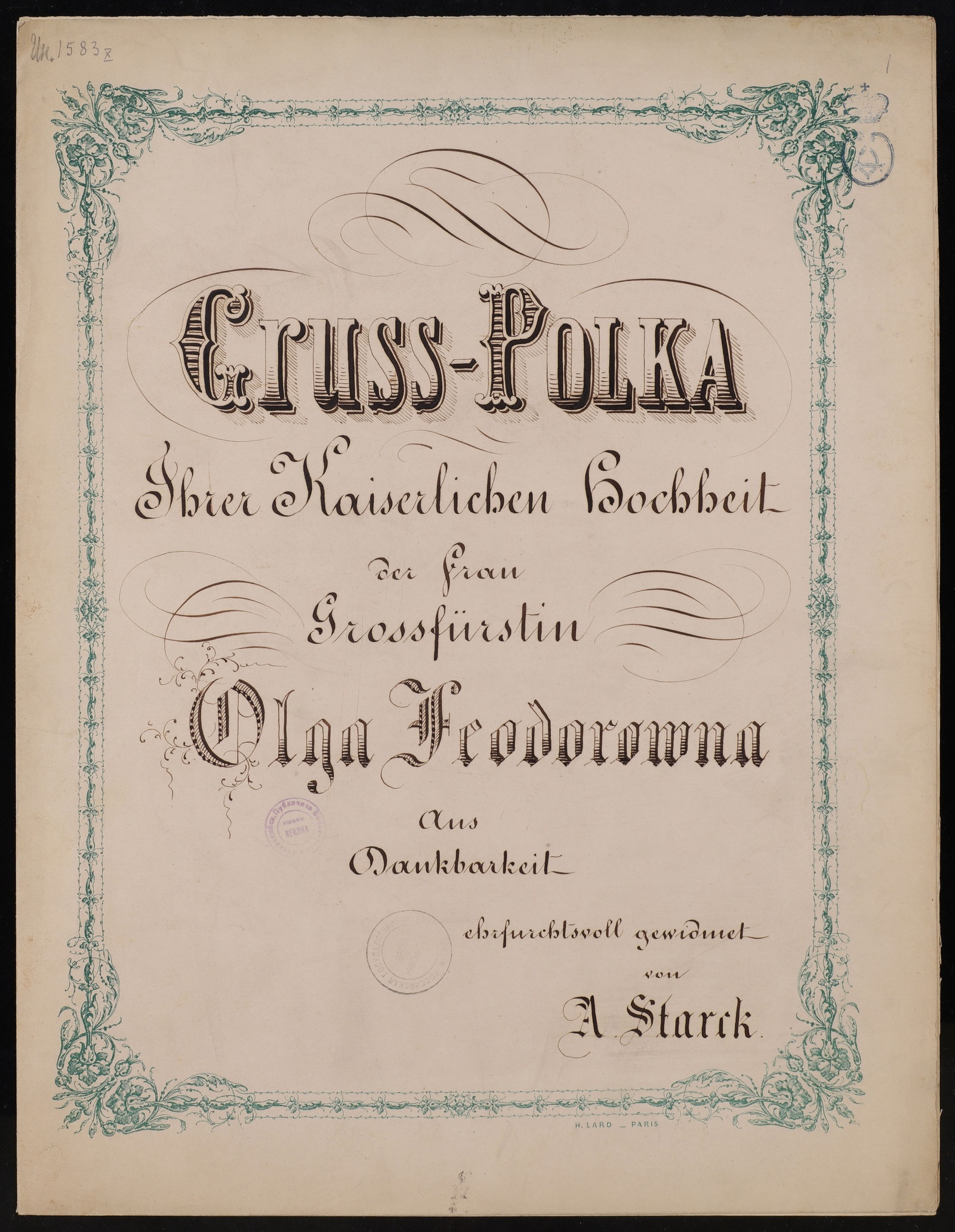 Изображение книги Gruß-Polka (Полька-приветствие) : (2/4; Es-dur), для фортепиано