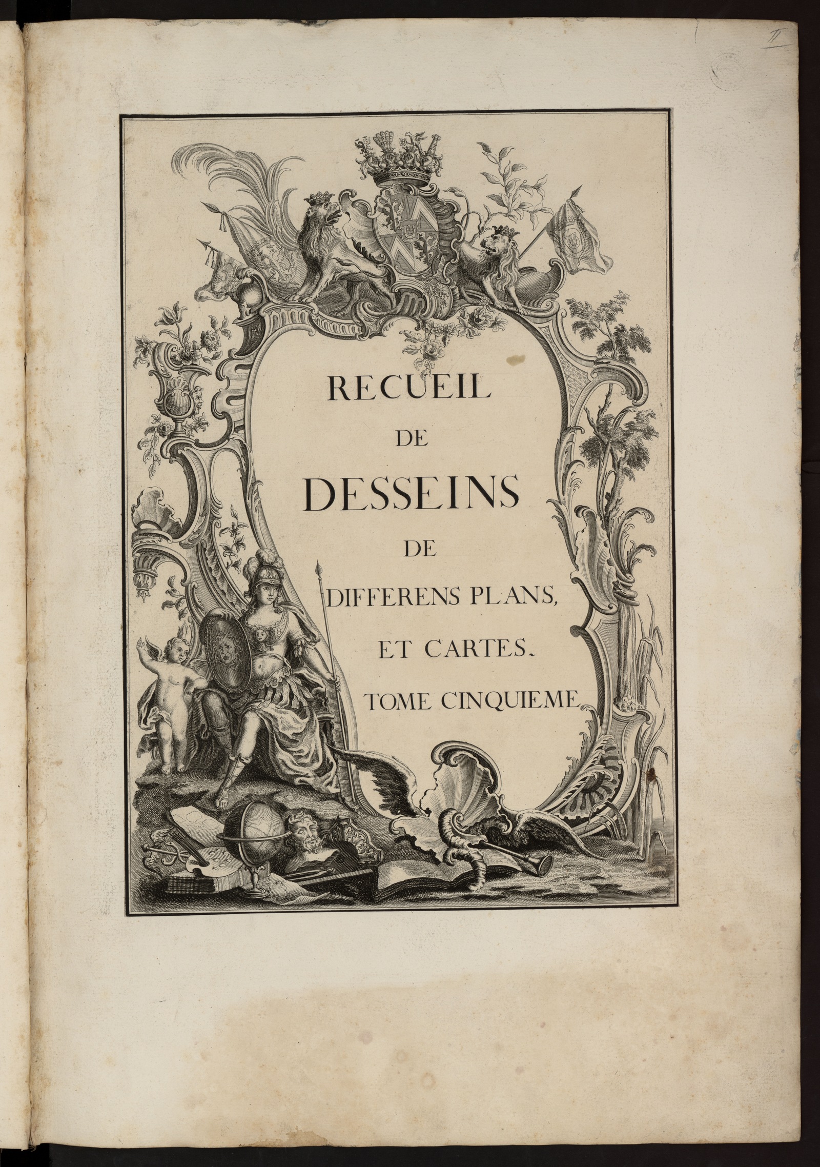 Recueil des dessins des différents plans et cartes (Собрание карт и планов  по истории войн в Европе в XVII – XVIII вв.) : Т. V | НЭБ Книжные памятники