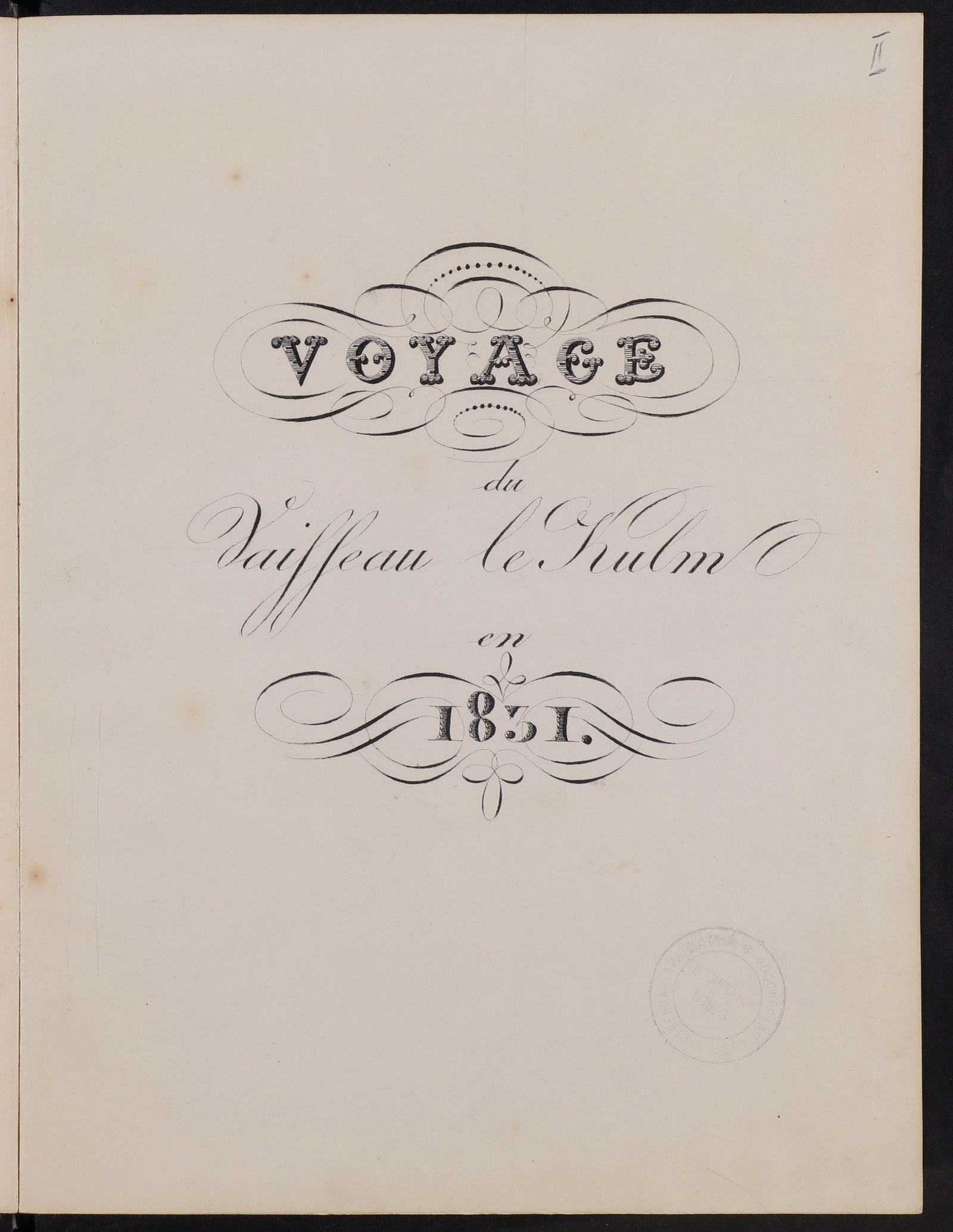 Изображение книги Voyage du vaisseau le Kulm en 1831