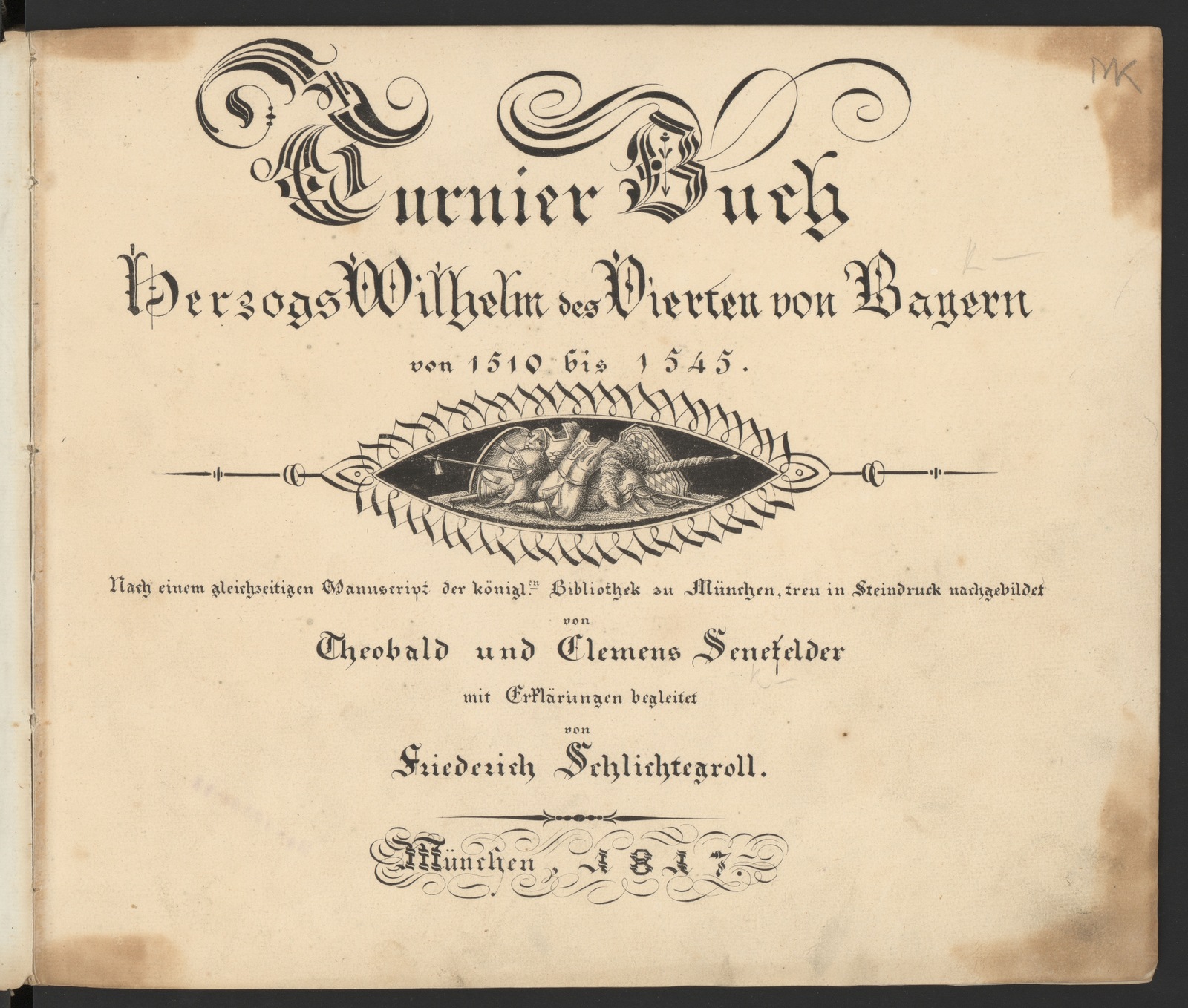 Изображение Turnier Buch Herzogs Wilhelm des Vierten von Bayern von 1510 bis 1545.