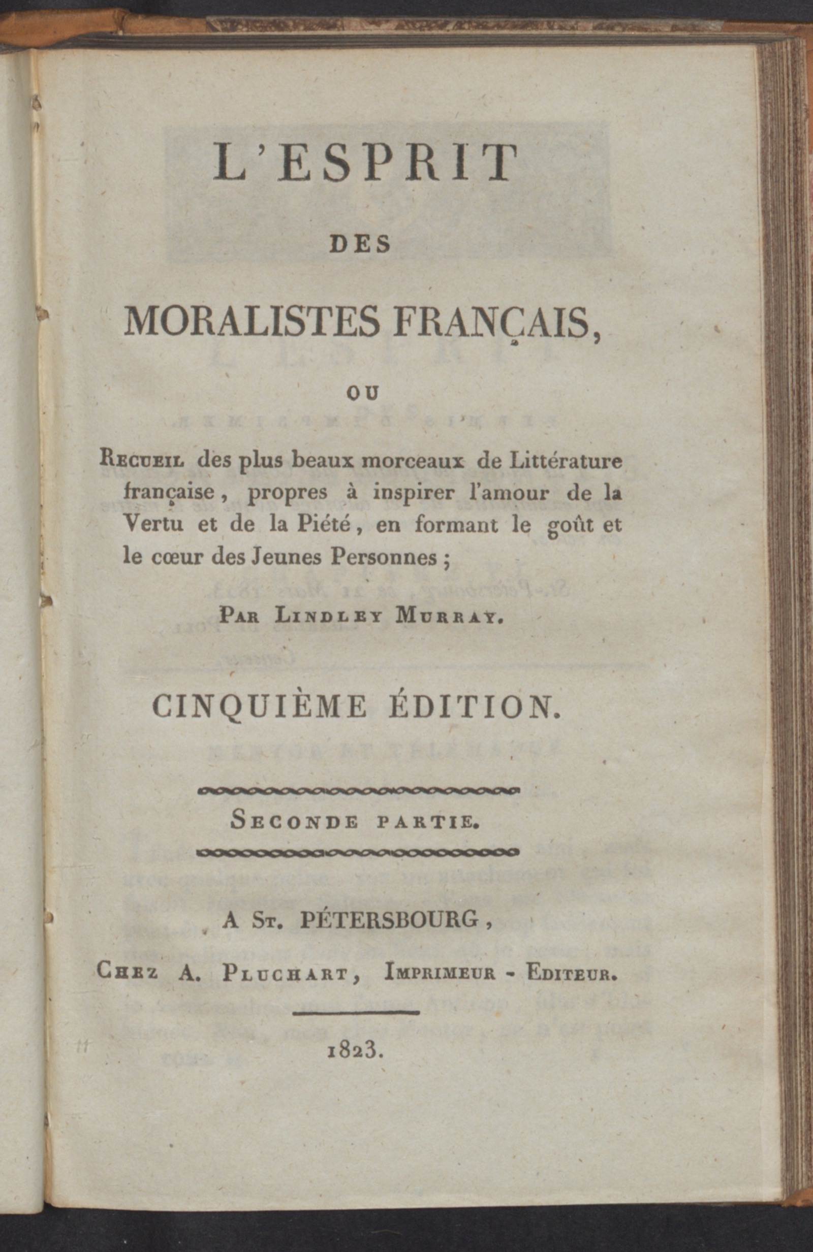 Изображение книги L'Esprit des moralistes français. Pt. 2