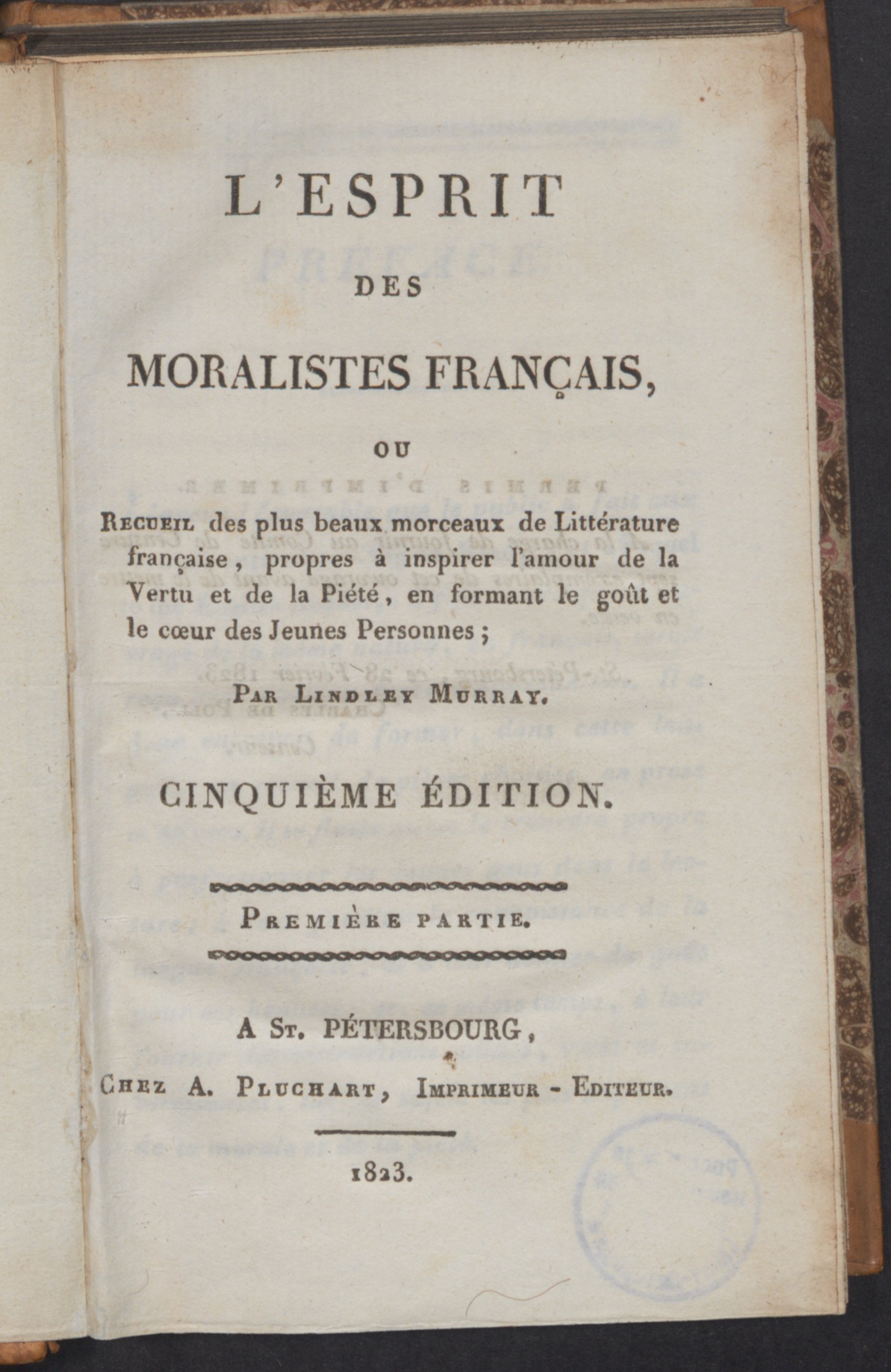 Изображение книги L'Esprit des moralistes français. Pt. 1