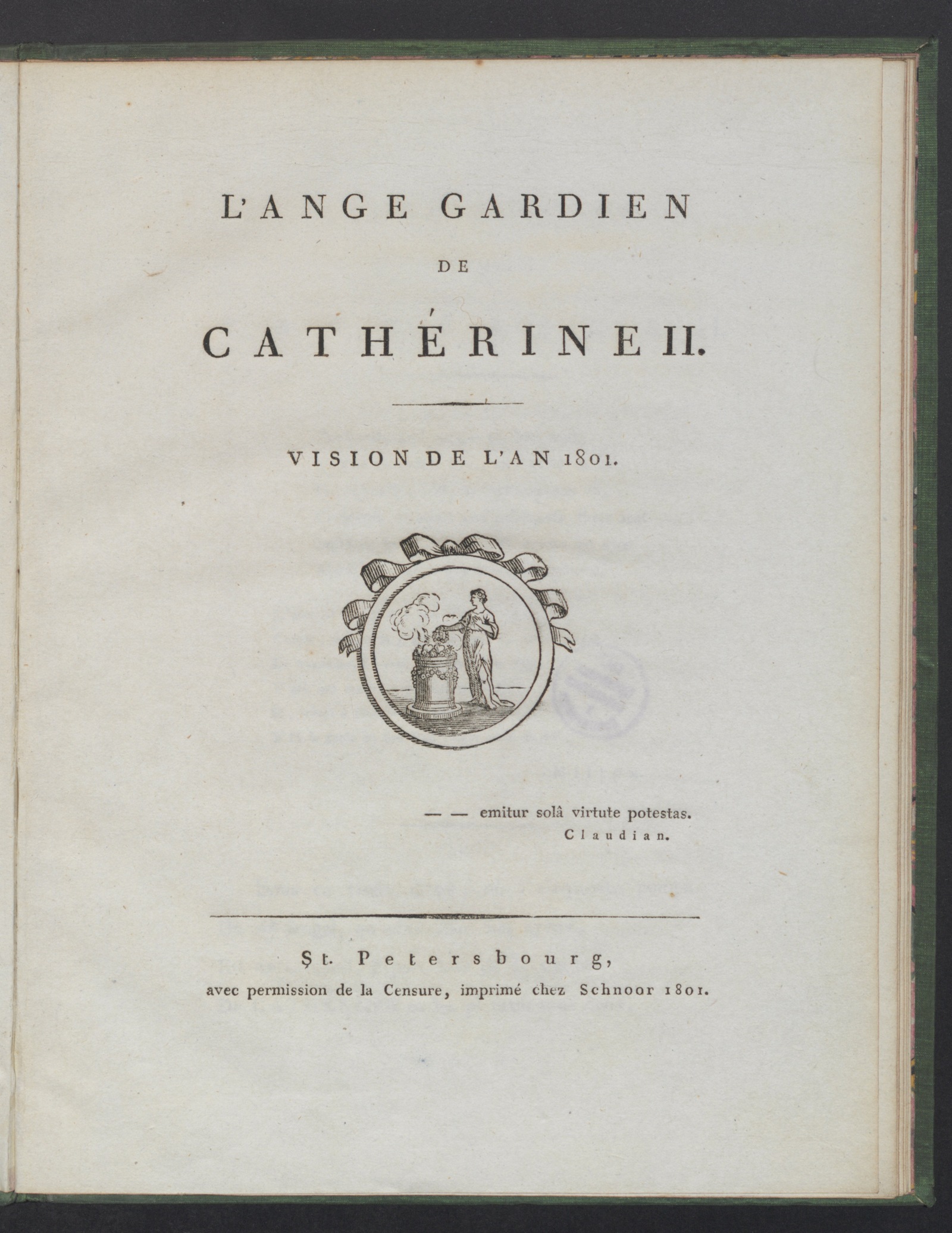Изображение книги L'Ange gardien de Cathérine II.