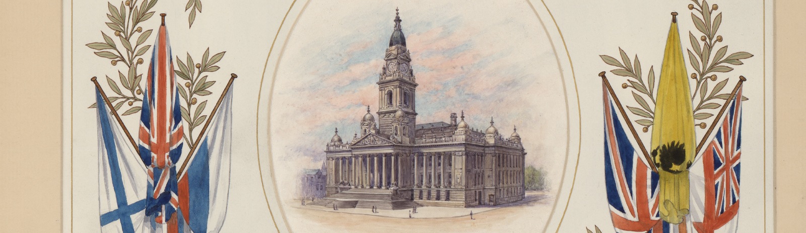 Фоновое изображение Адрес от городских властей Портсмута по случаю пребывания Николая II в Англии