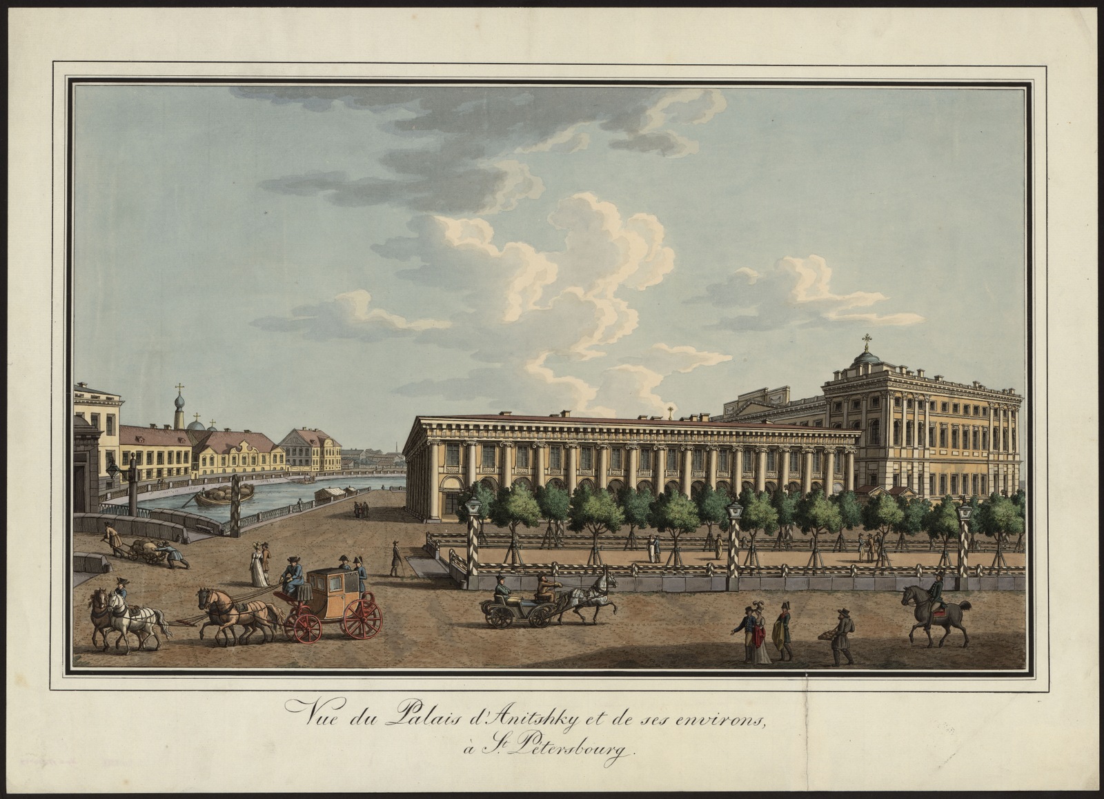Изображение Вид Аничкова дворца и его окрестностей в Санкт-Петербурге