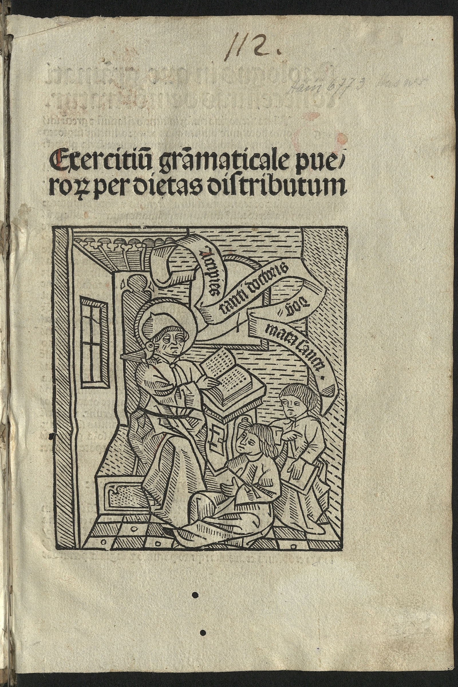 Изображение книги Exercitium puerorum grammaticale per dietas distributum