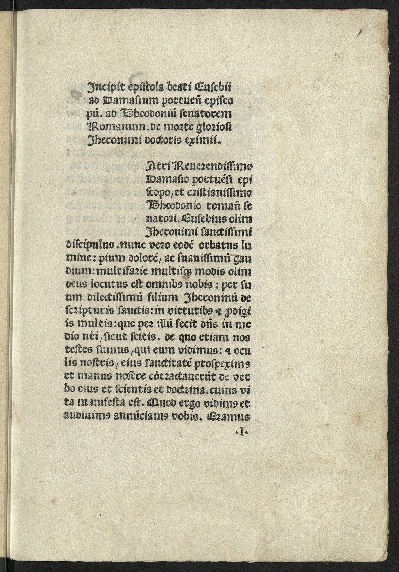 Изображение книги Epistola de morte Hieronymi etc.