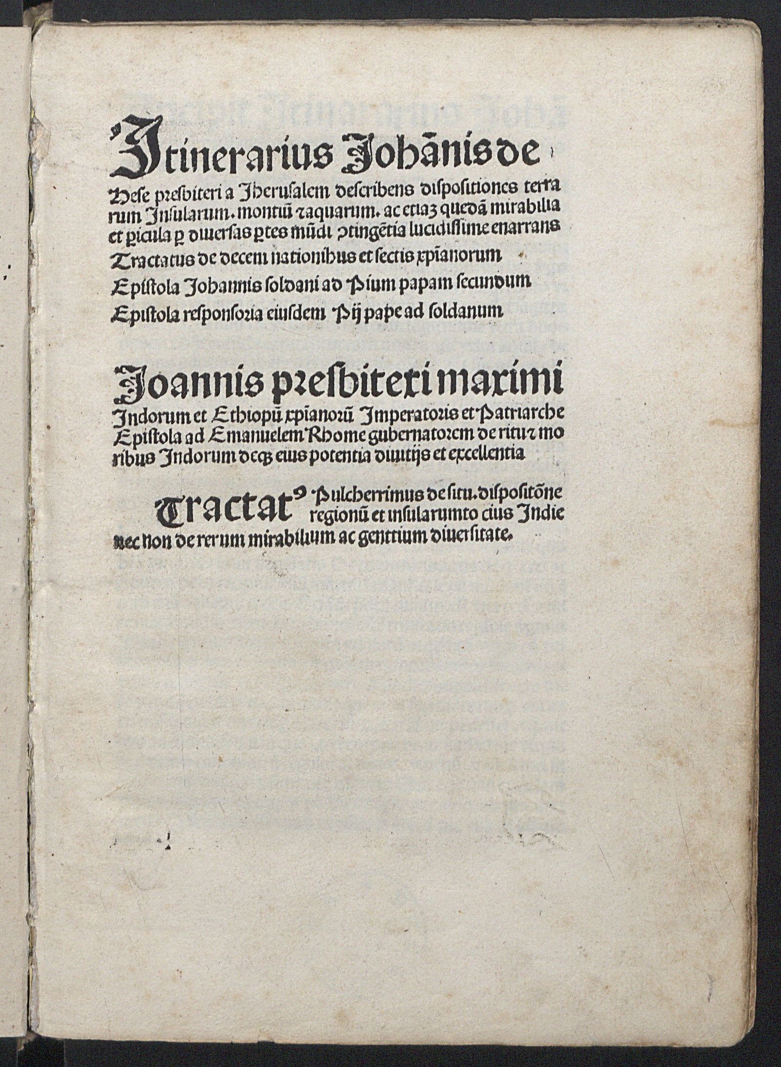 Изображение книги Itinerarius per diversas mundi partes