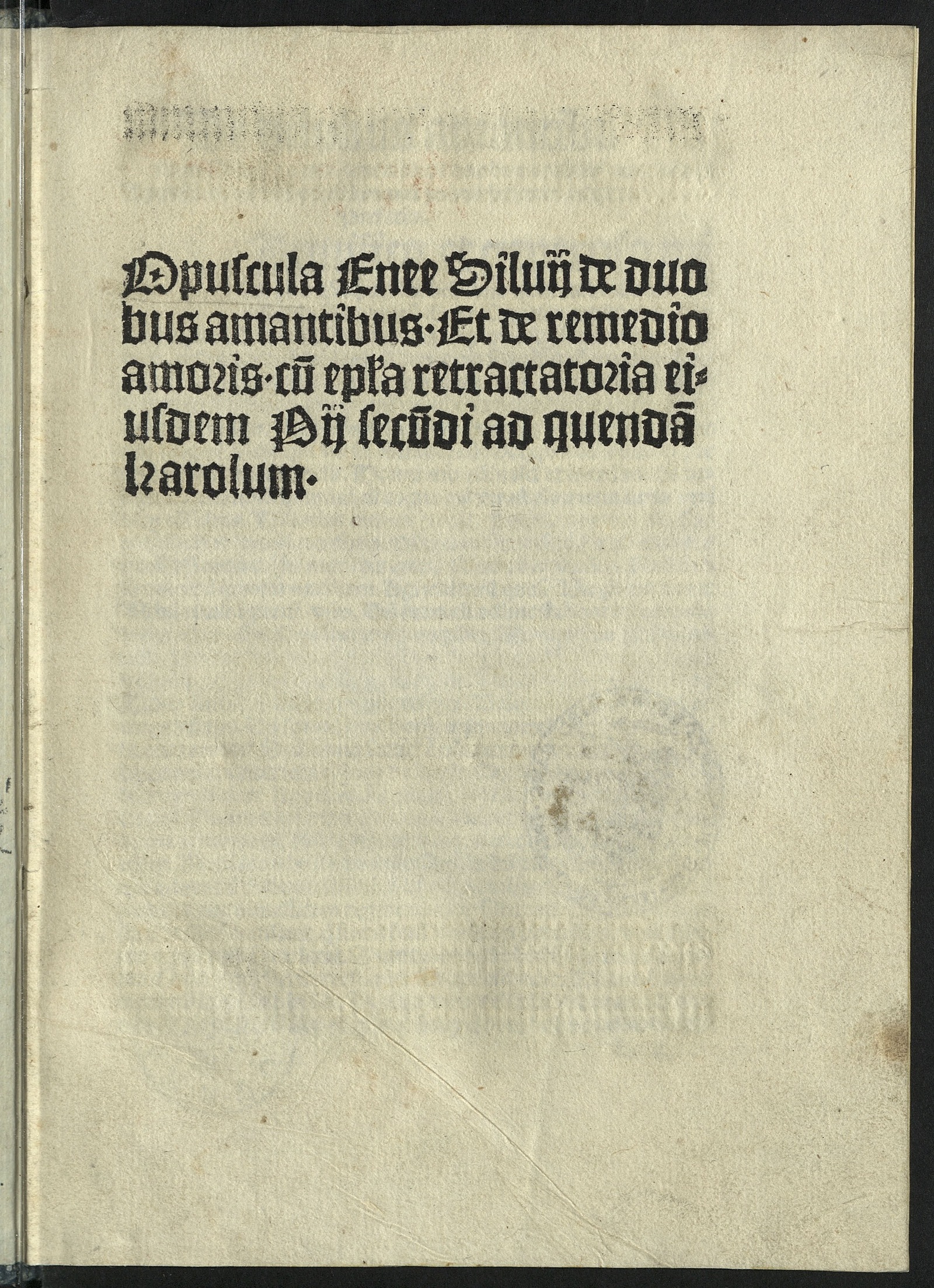Изображение книги De duobus amantibus Euryalo et Lucretia