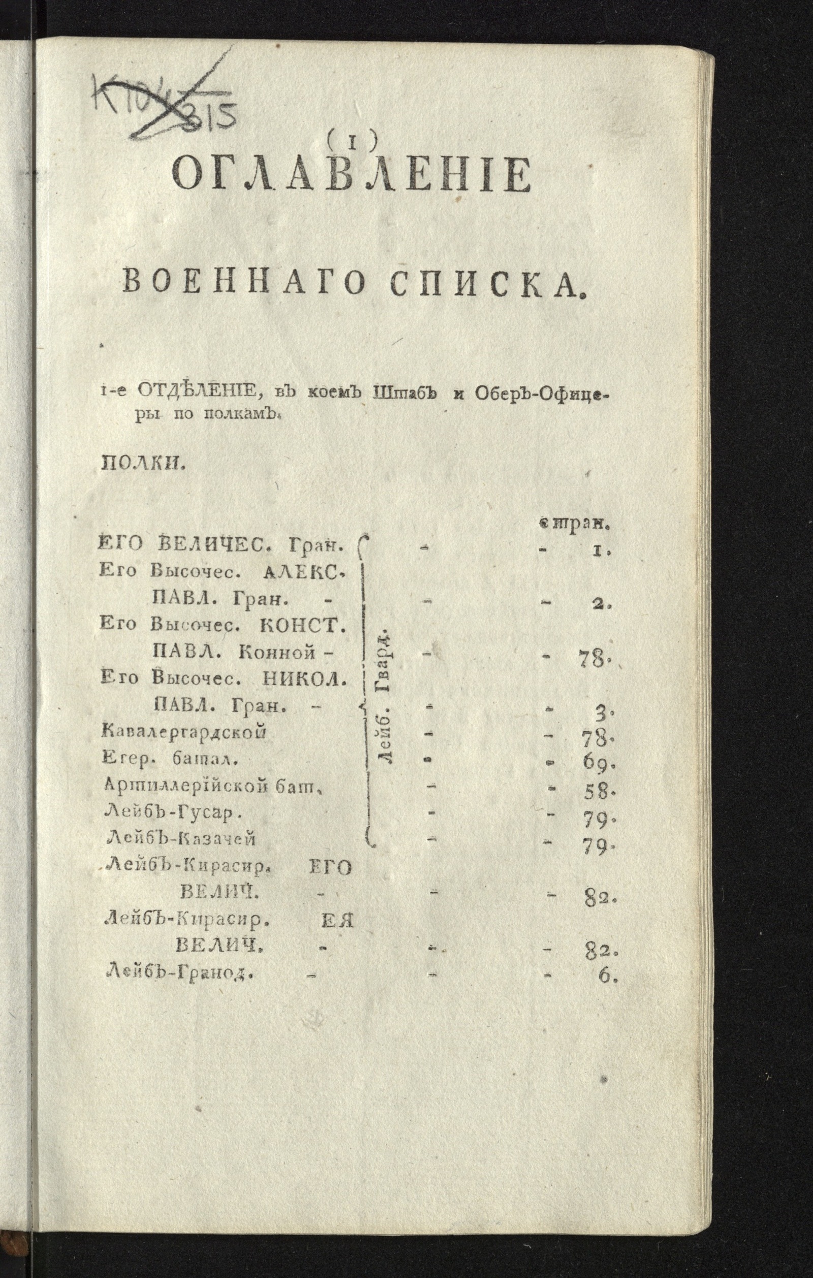 Изображение книги Военный список